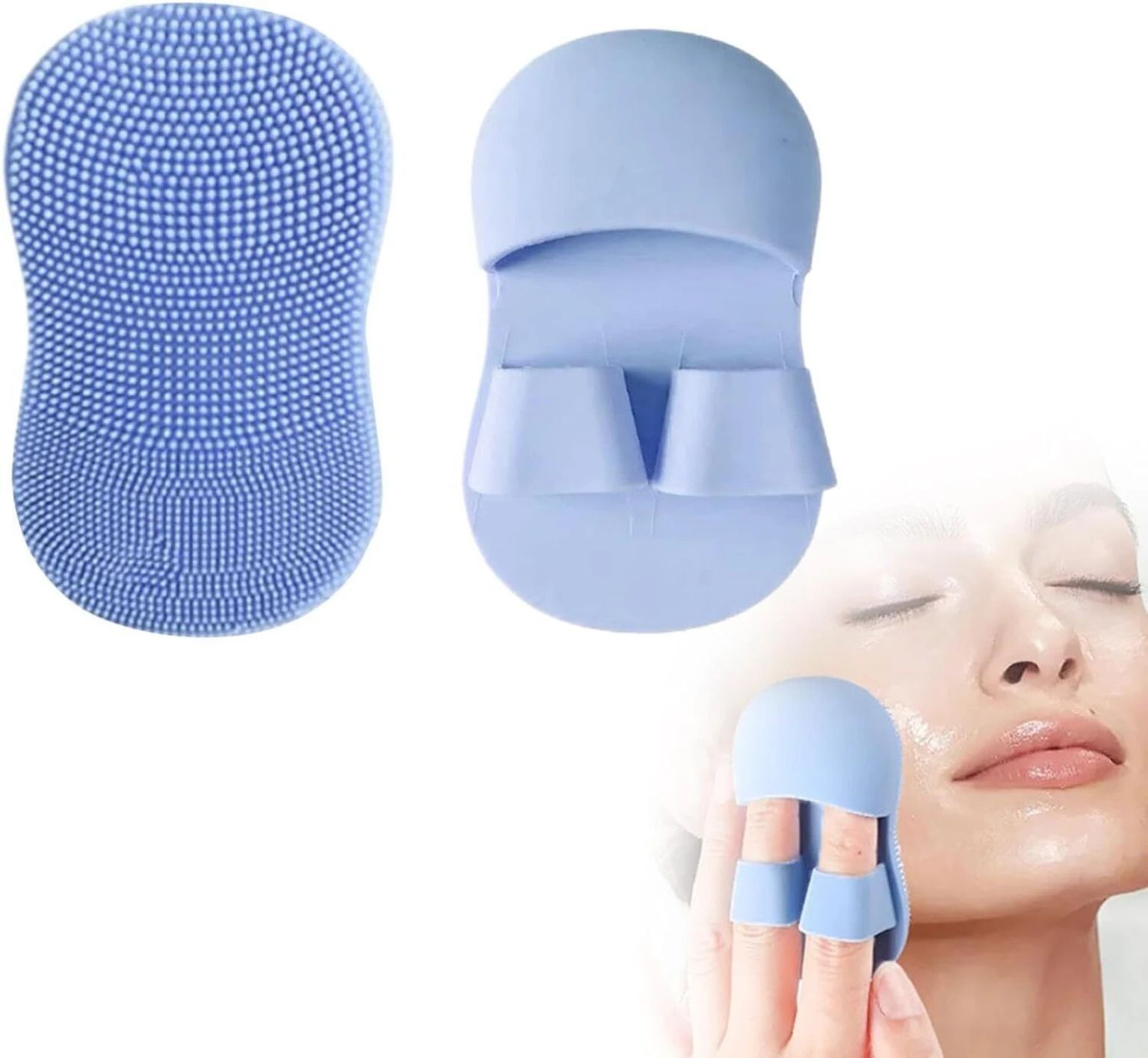 al zahar Soft Silicone Facial Cleansing Brush – Face Scrubber & Exfoliator (Pack of 2)-picture-11
