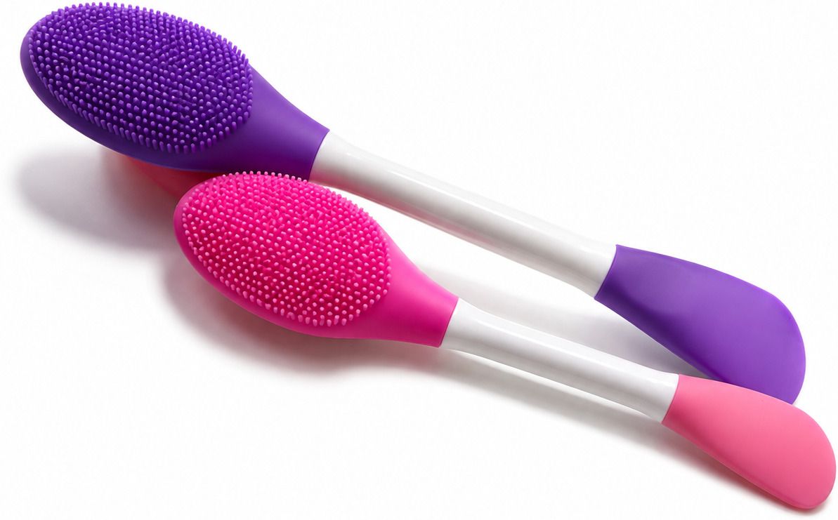 Premium Silicone Clay Mask Brush & Face Cleansing Brush Applicator | Pack of 2-image-1