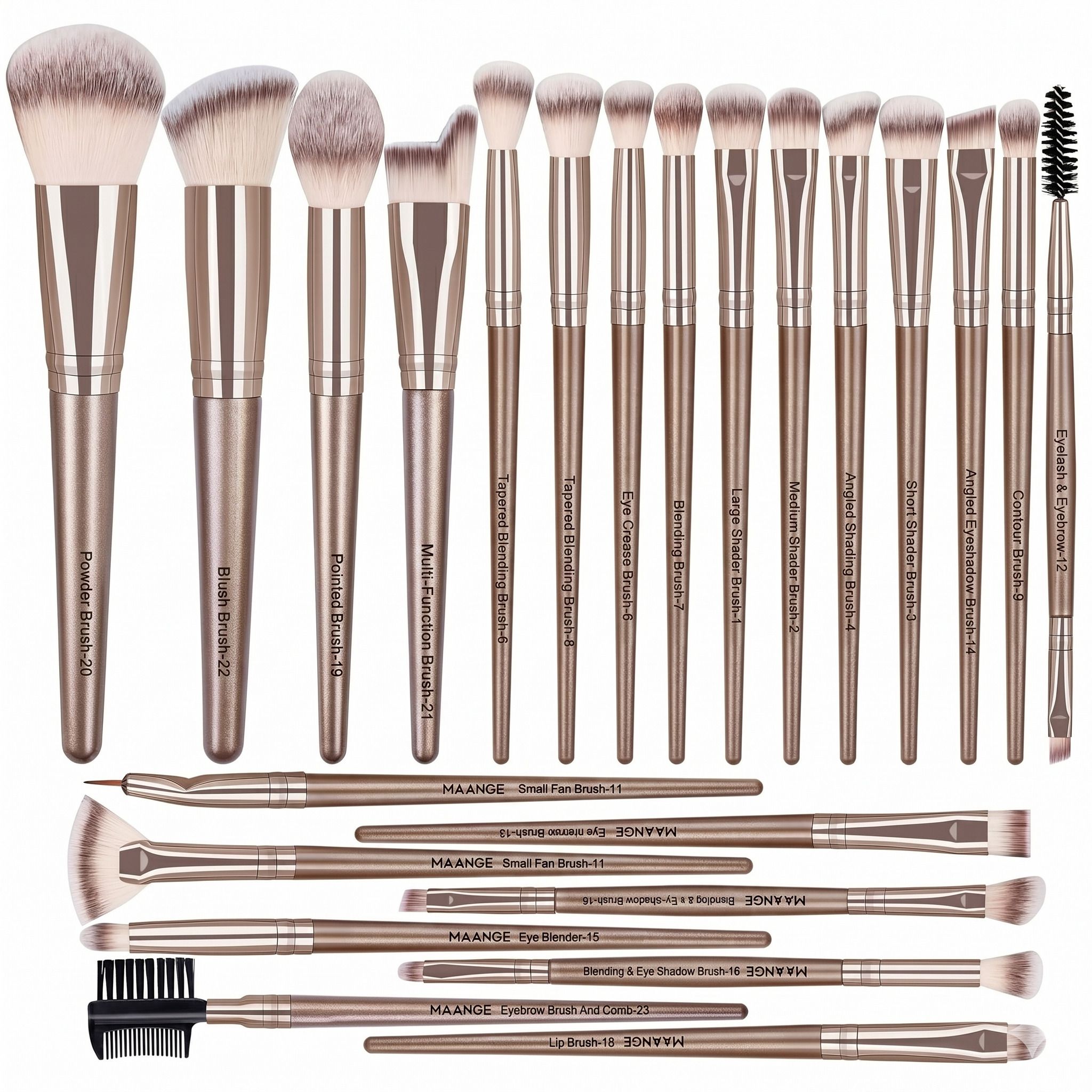 miss ever 23 Pcs Professional Makeup Brushes Foundation Eyeshadow Blush Brush-picture-10