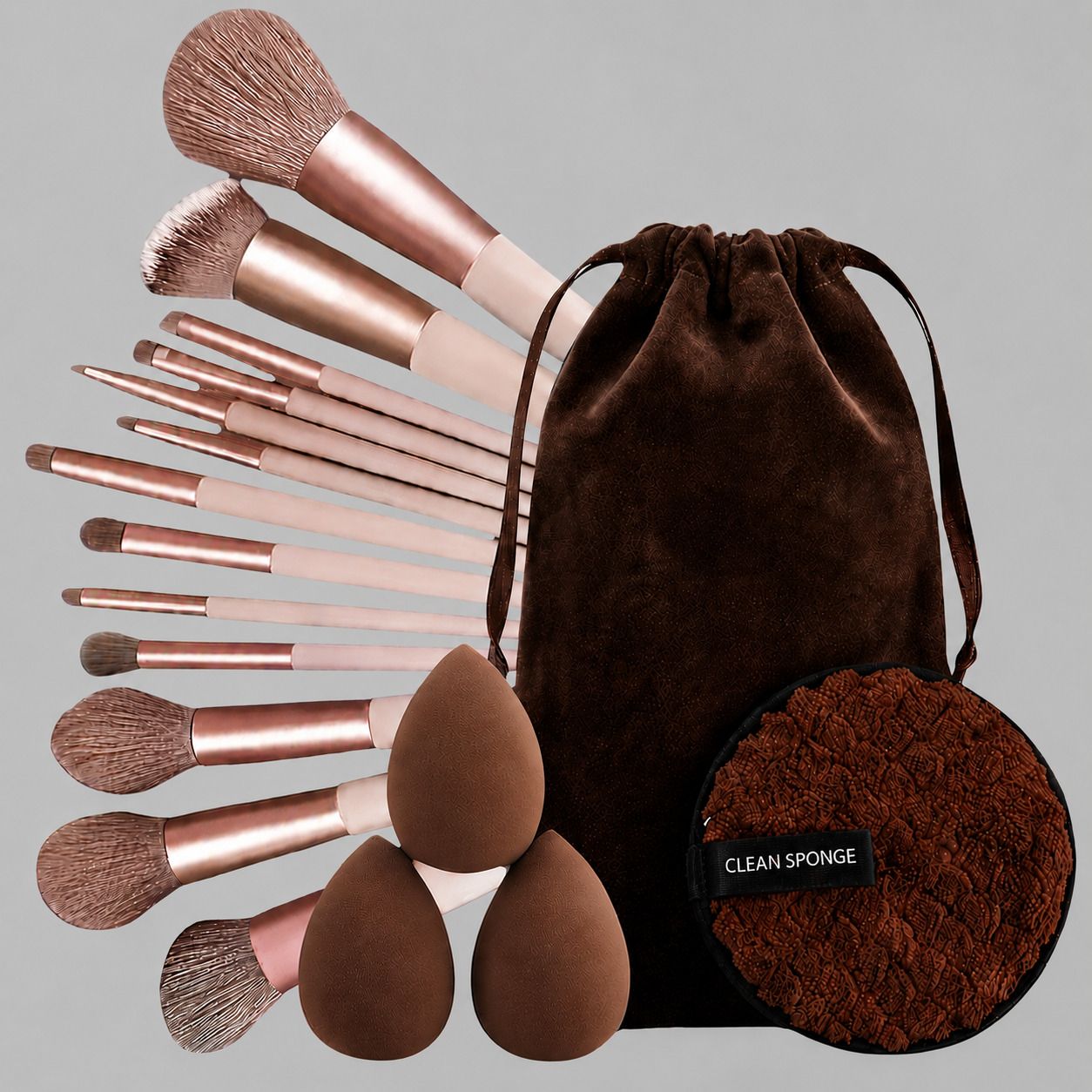 morbee Premium 13-Piece Makeup Brush Set with 3 Makeup puff & 1 Color-Removal Sponge a8-picture-5