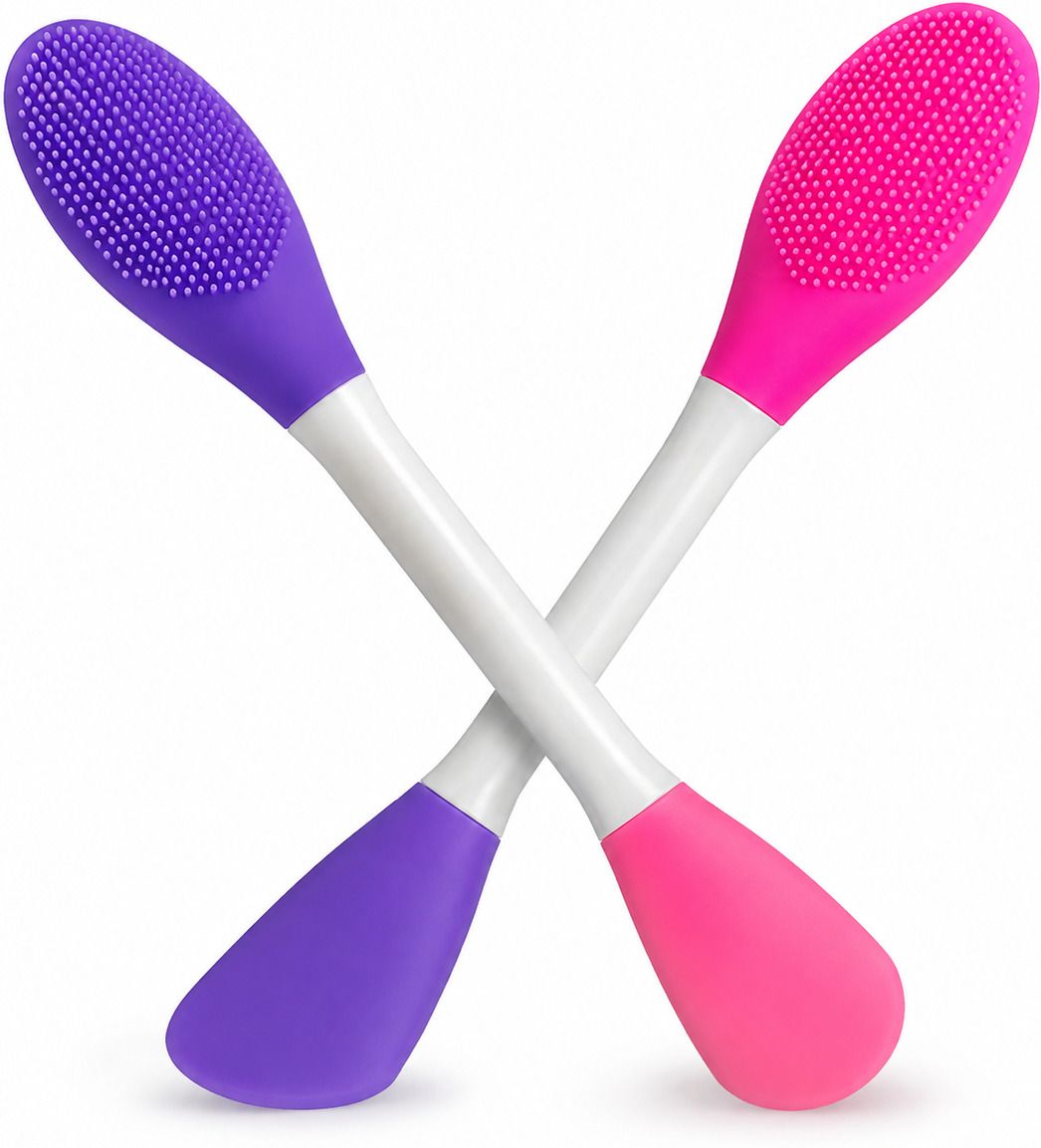 Smooth Application Silicone Mask Brush & Face Cleanser Tool | Pack of 2-image-34