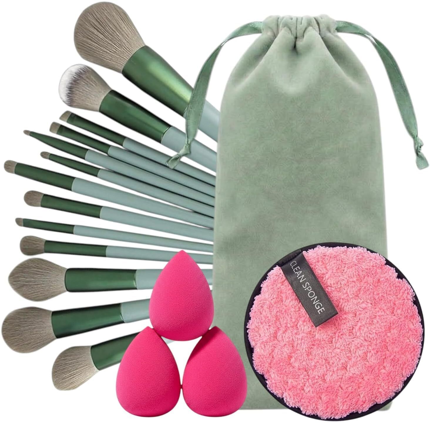 morbee Premium 13-Piece Makeup Brush Set with 3 Makeup puff & 1 Color-Removal Sponge q1-picture-3