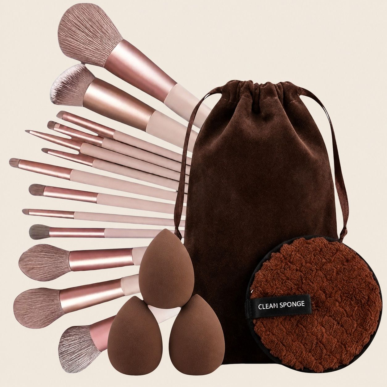 morbee Premium 13-Piece Makeup Brush Set with 3 Makeup puff & 1 Color-Removal Sponge a1-picture-7