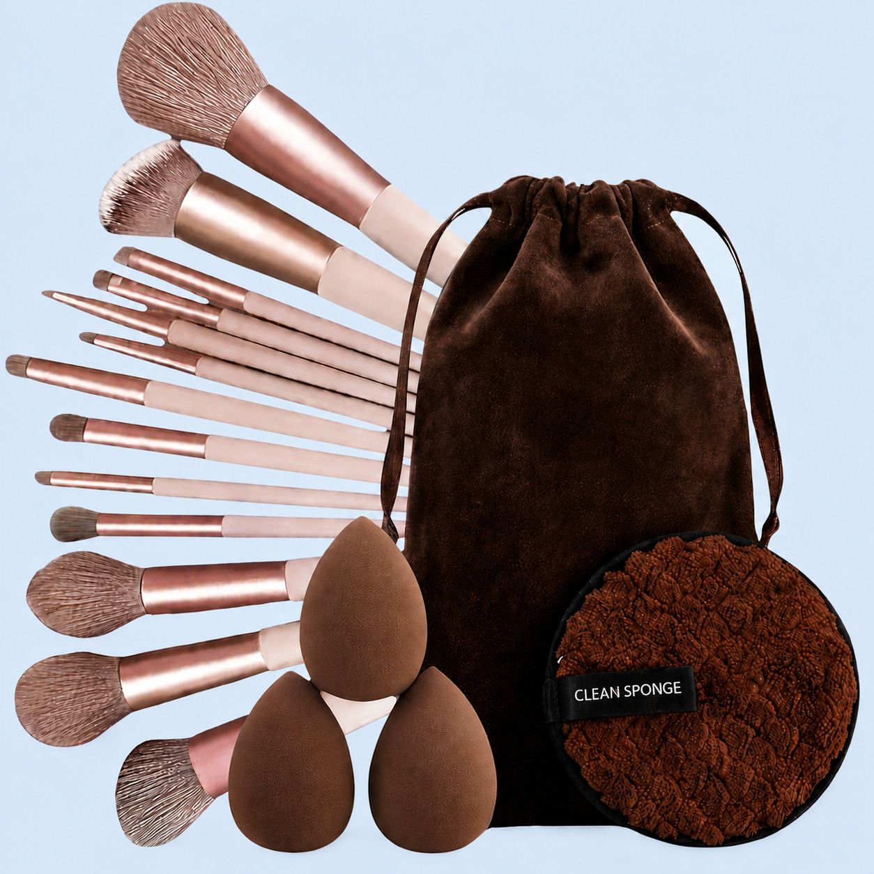 morbee Premium 13-Piece Makeup Brush Set with 3 Makeup puff & 1 Color-Removal Sponge a6-picture-9
