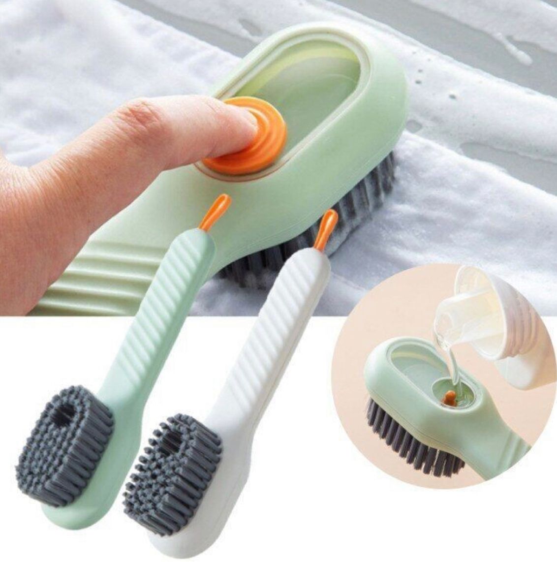 BRIGHT SEASONS SHOE AND CLOTH CLEANING BRUSH WITH DISPENSAR Shiner-image-41