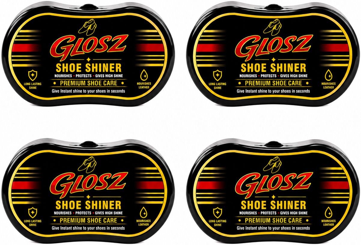 GLOSZ Shoe Shiner 4Pcs Combo Instant Shine Sponge 4P Shiner-image-19
