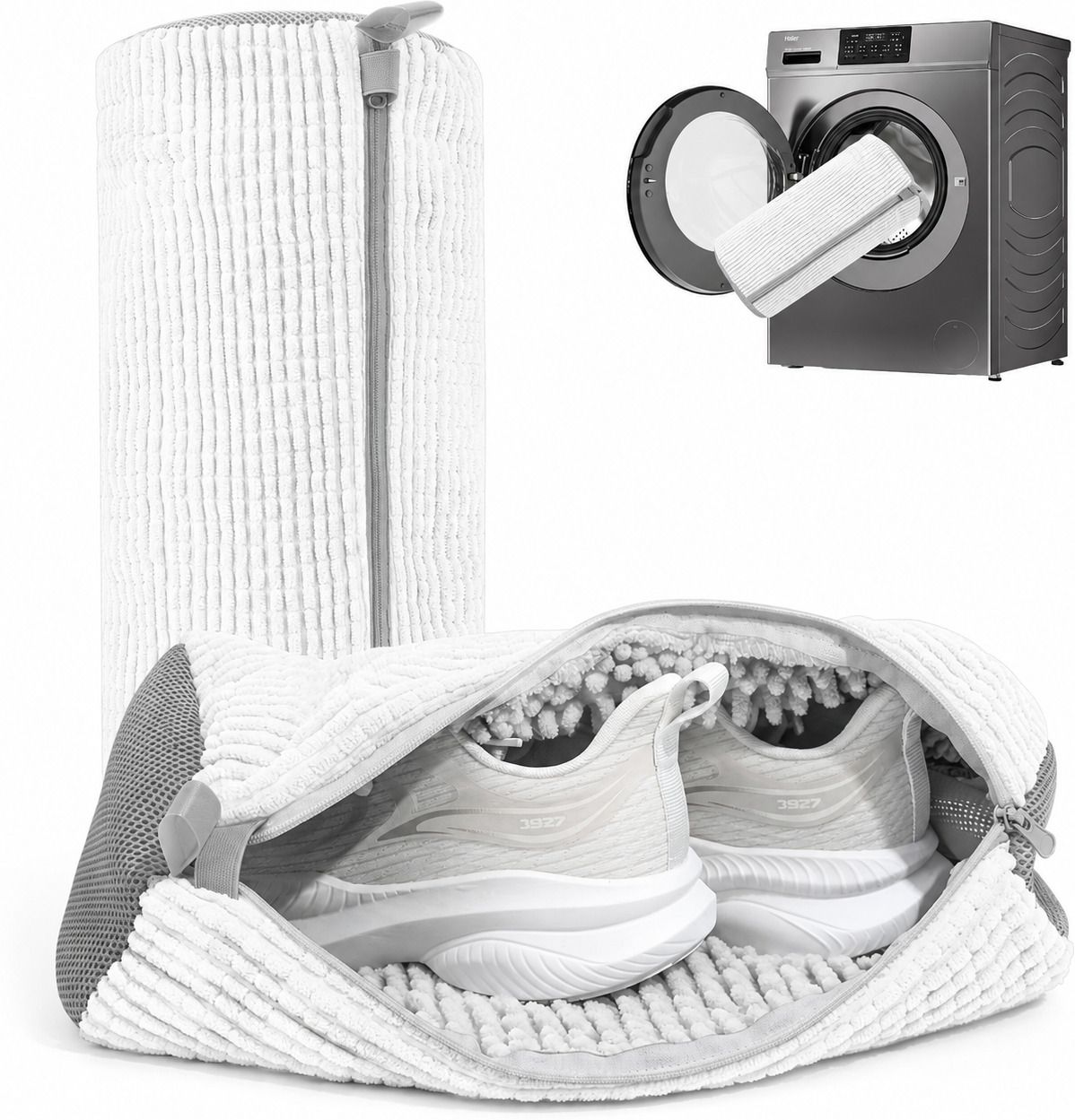 Shoe Washing Bag for Washing Machine | Reusable Mesh Sneaker Laundry Bag Laundry Trolley-image-40