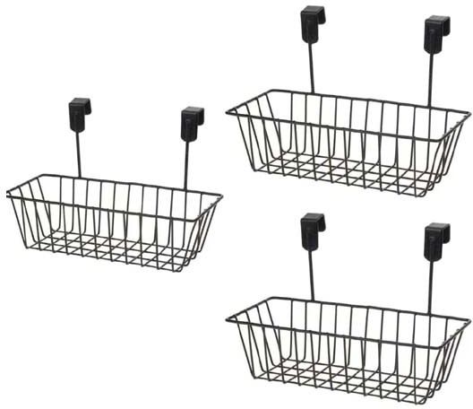 Kitchen Rack Hanging Basket Organizer Basket Holder Containers Storage Basket Iron 3 Pockets