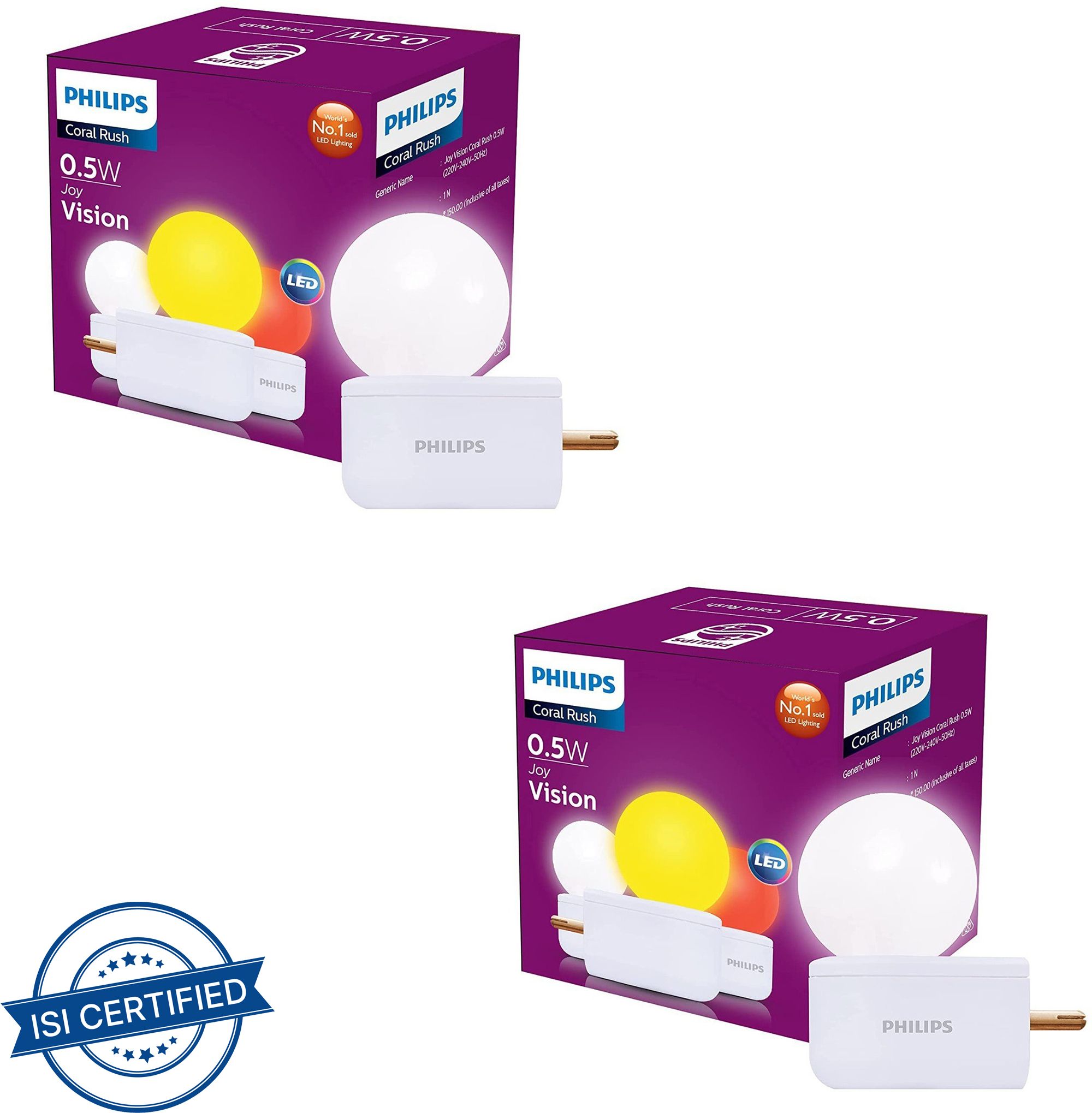 0.5 W Basic Decorative Plug & Play Night Bulb