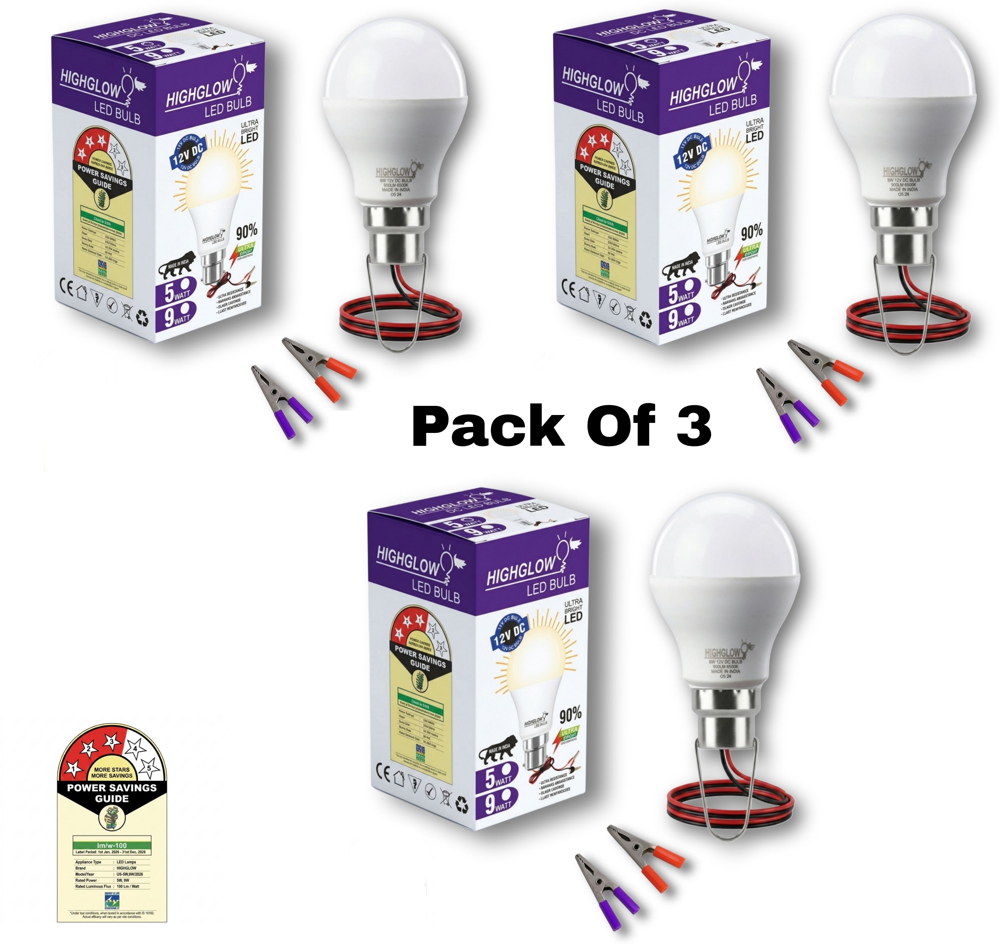 highglow 9 W Basic Round 2 Pin LED Bulb-picture-34