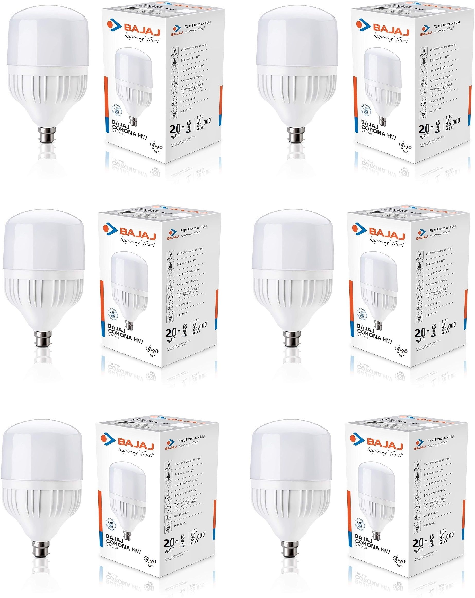 bajaj 20 W Basic Standard B22 LED Bulb-picture-26