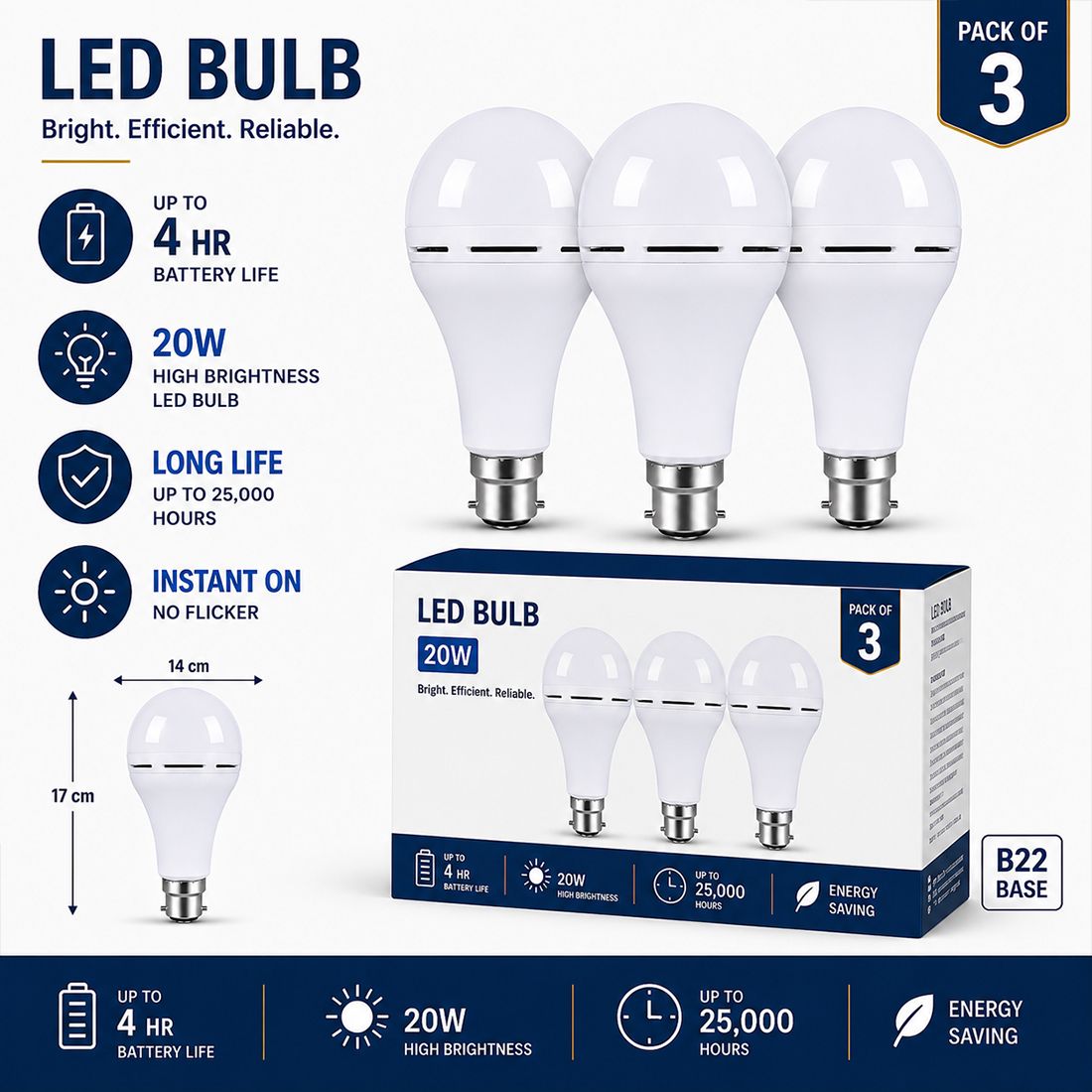 eve hanger 20 W Eye Safety Compliance, Inverter Arbitrary B22 Inverter Bulb-picture-29