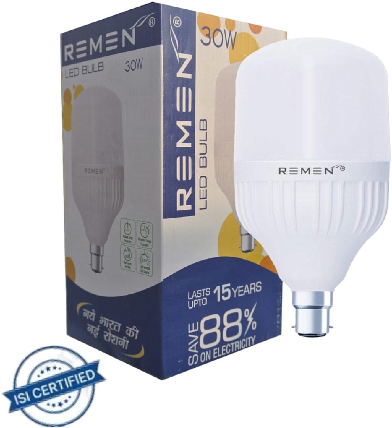 remen 30 W Basic Standard B22 LED Bulb-picture-15