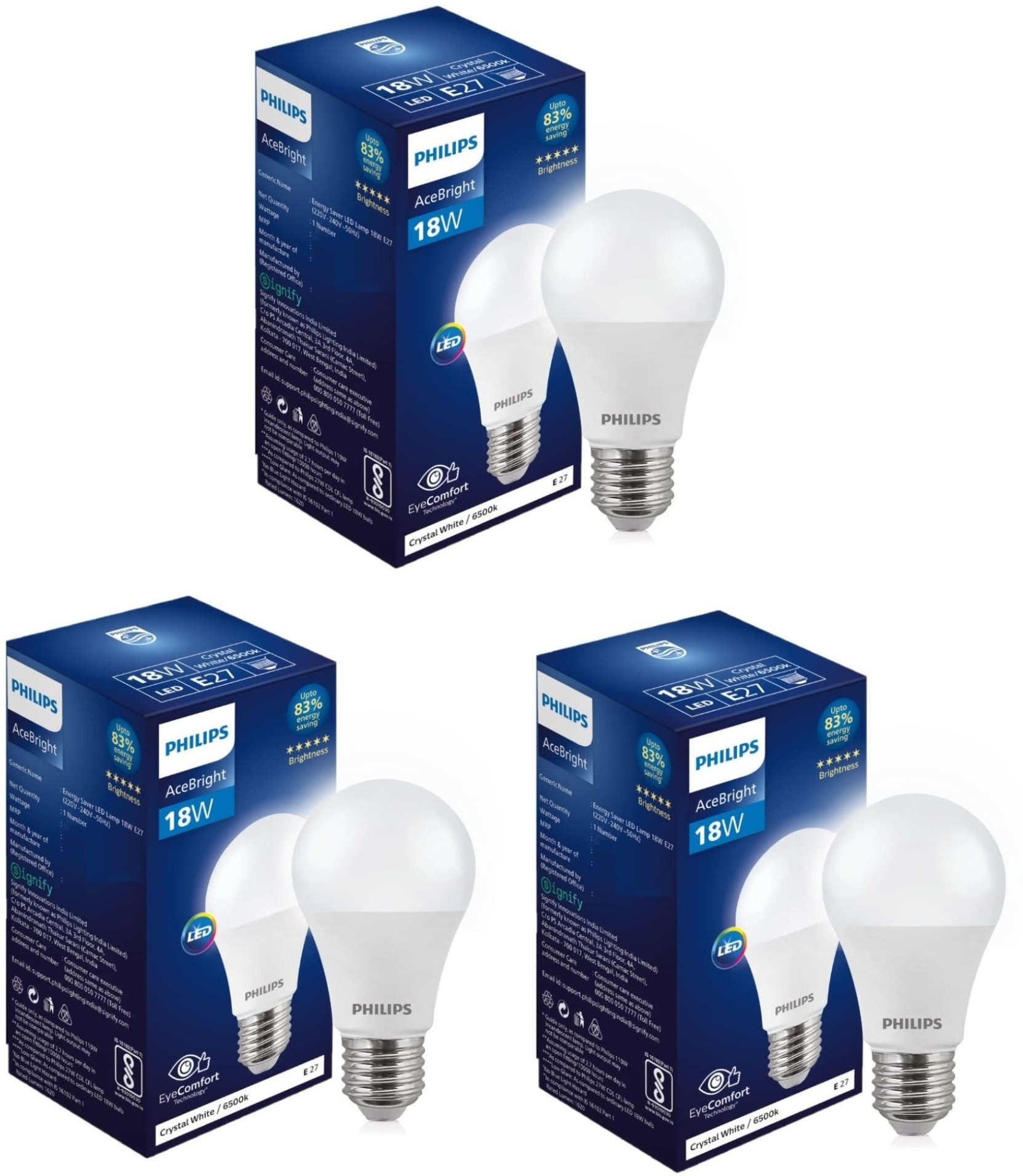 philips 18 W Basic Round E27 LED Bulb image 1