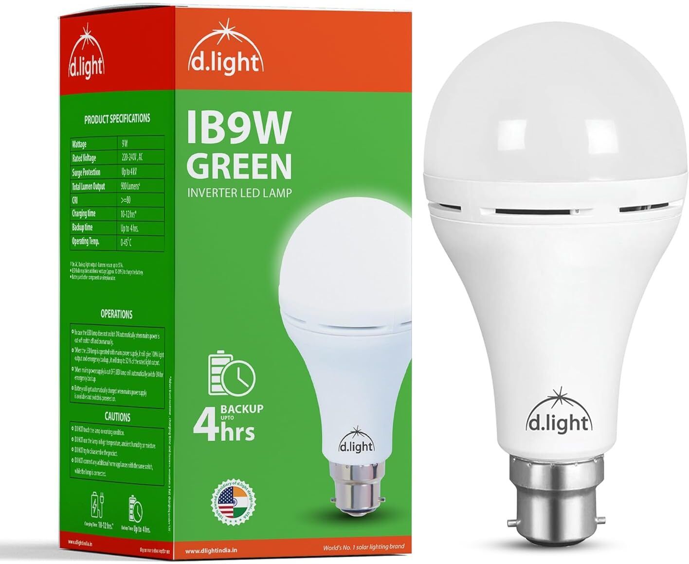 d.light 9 W Inverter, Eye Safety Compliance Standard B22 D Inverter Bulb-picture-13