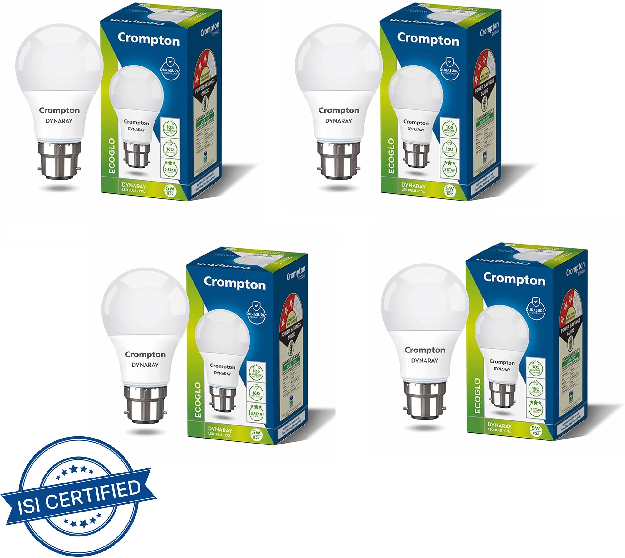 crompton 5 W Basic Standard B22 LED Bulb-picture-35