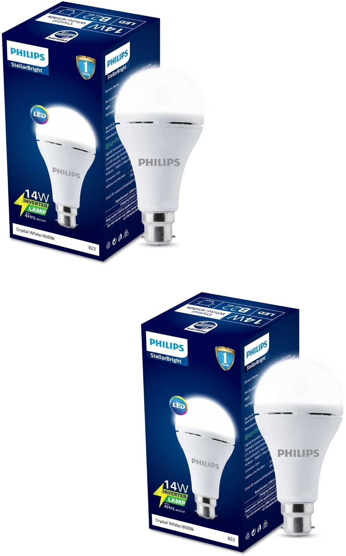 ‎929003707101_2 4 hrs Bulb Emergency Light