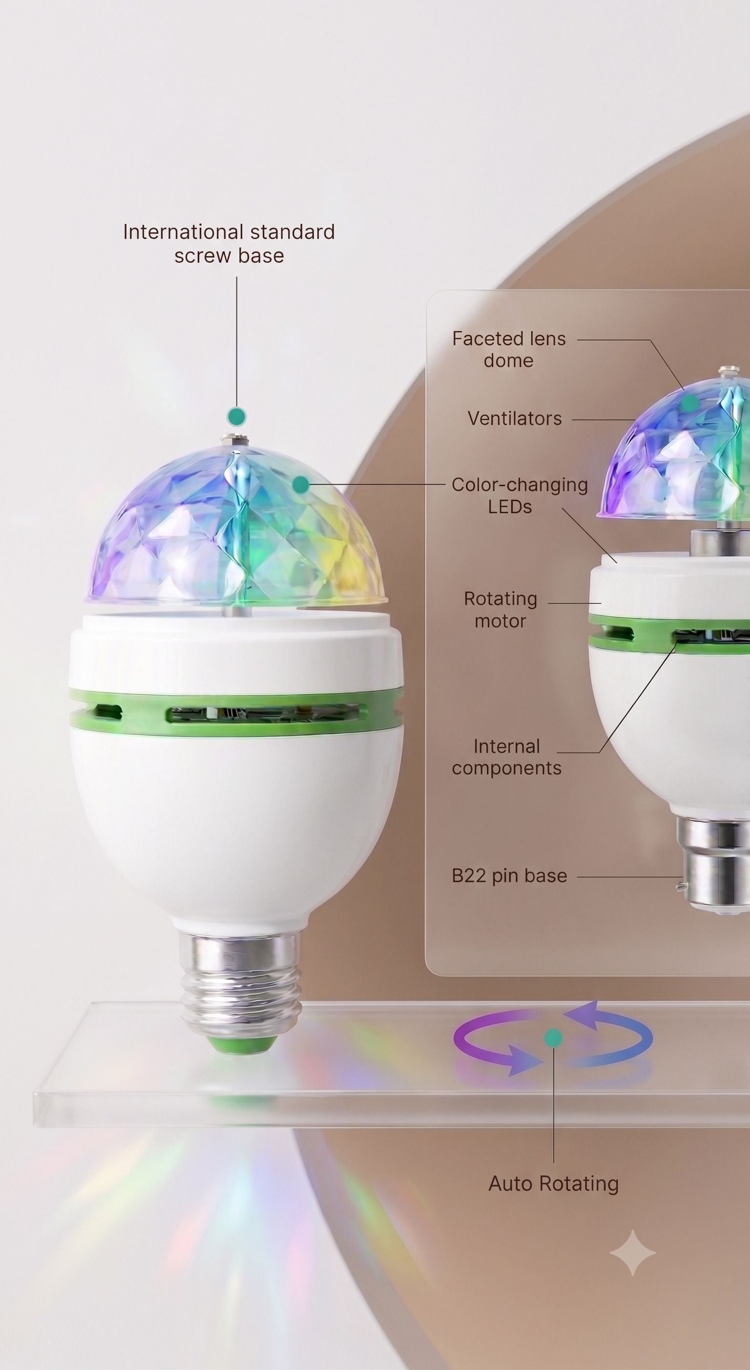 everglow 3 W Basic U-Tube B22 LED Bulb-picture-32