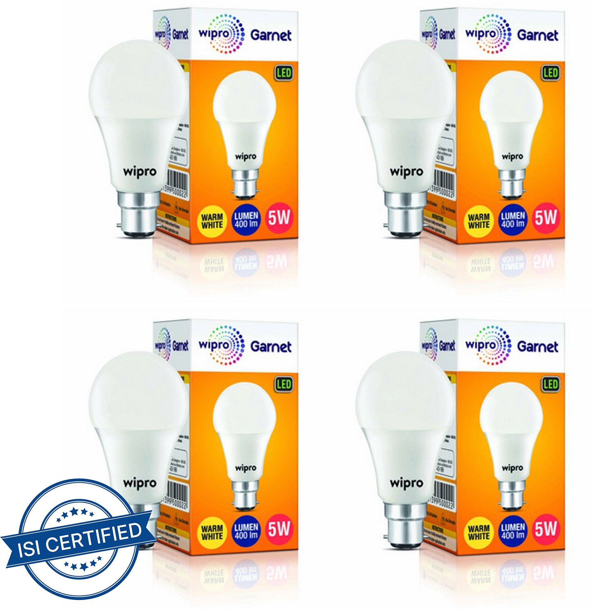 wipro 5 W Basic Standard B22 LED Bulb-picture-23