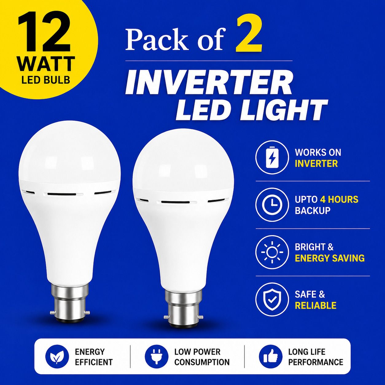 lumbright 12 W Eye Safety Compliance Standard B22 LED Bulb-picture-32