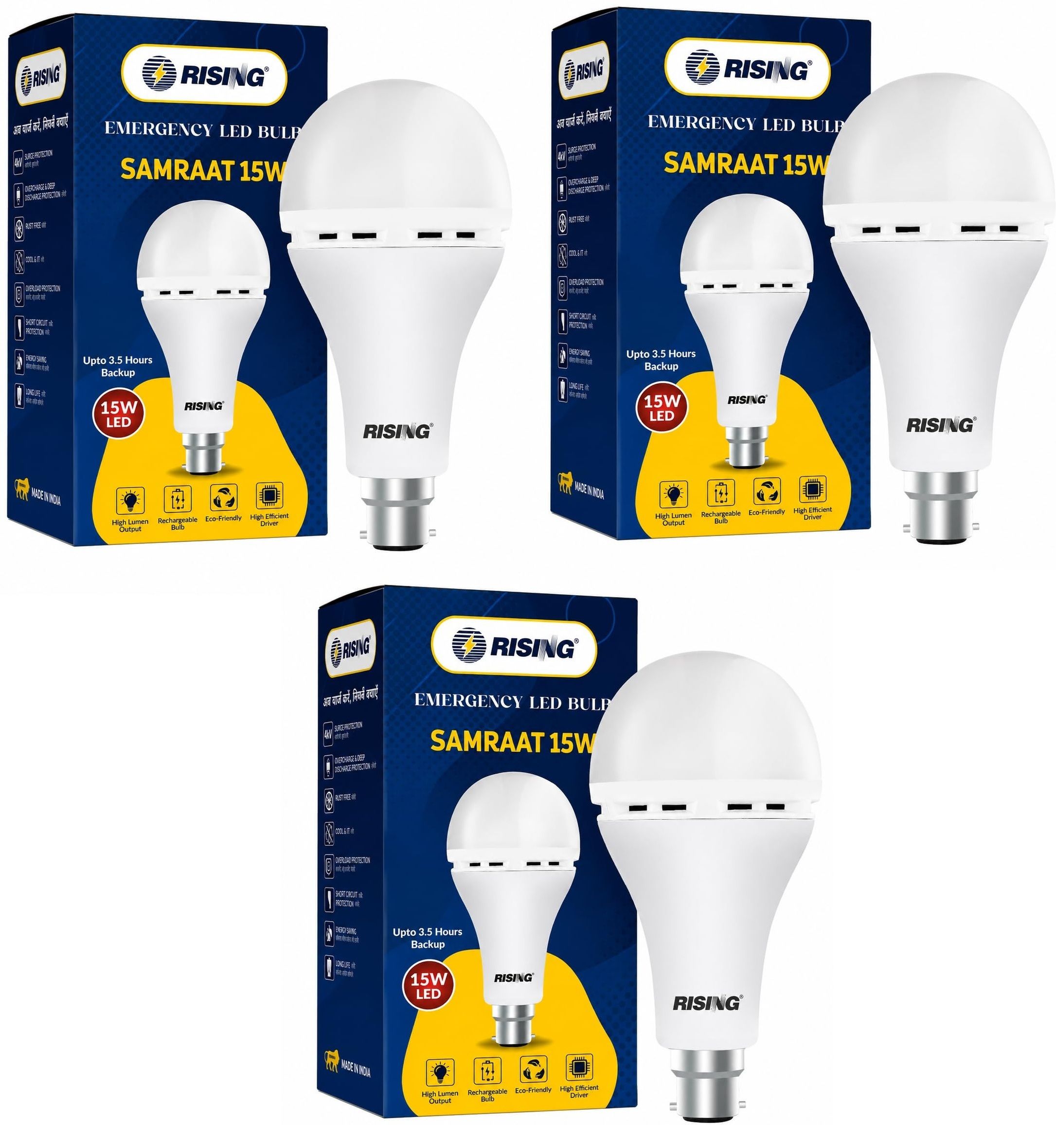 15 W Inverter Round B22 LED Bulb-image-21