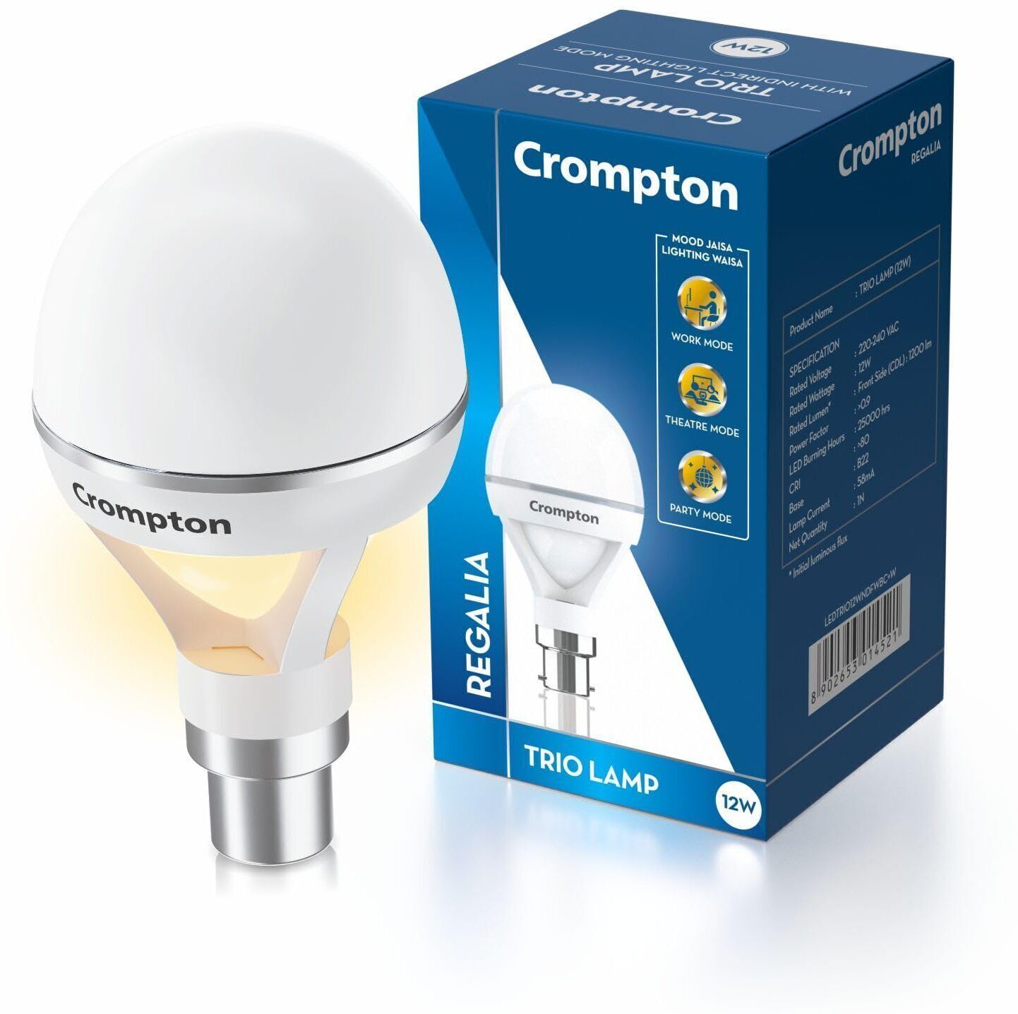 crompton 12 W Basic Round B22 LED Bulb-picture-14
