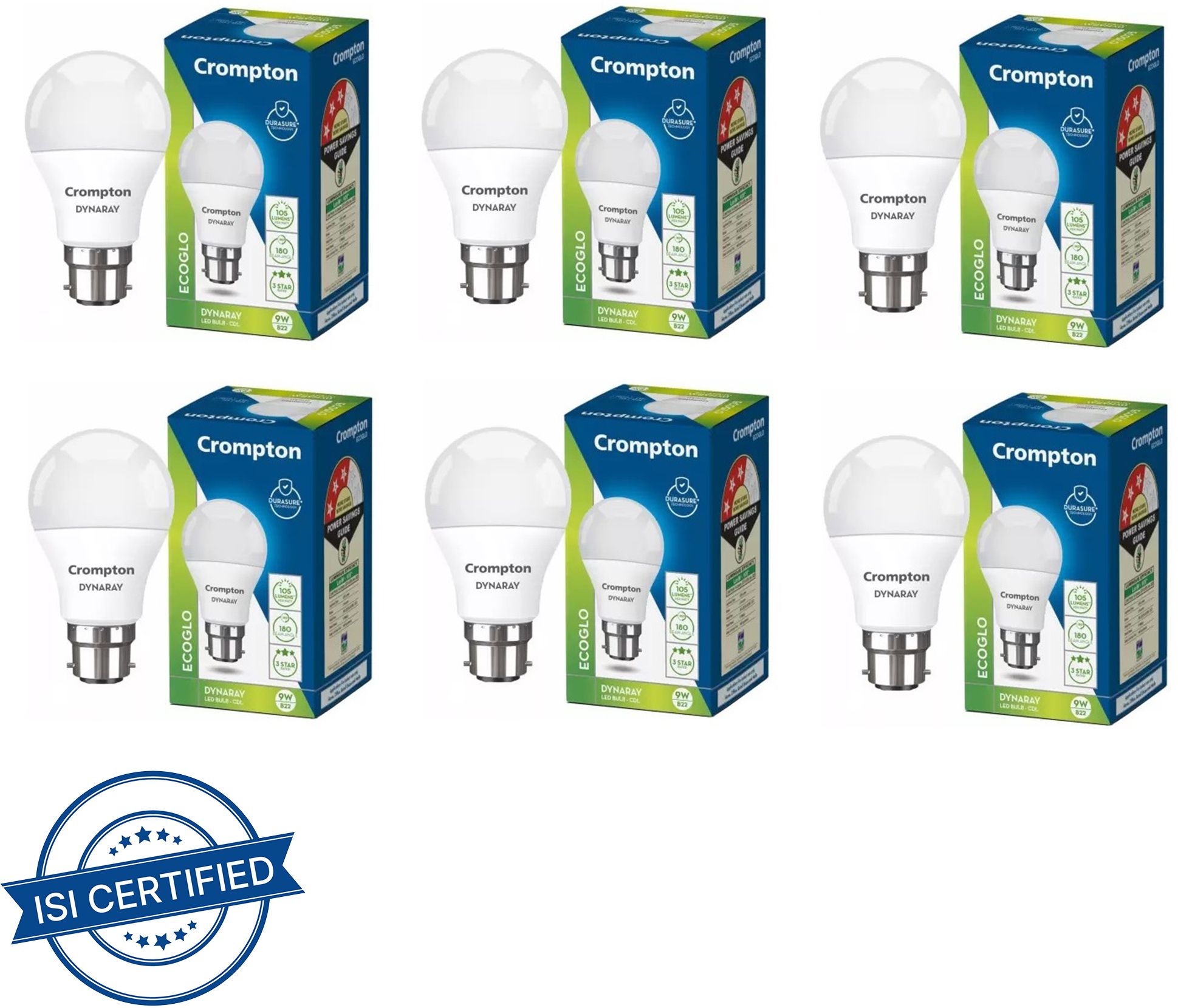 crompton 9 W Basic Round B22 LED Bulb-picture-26