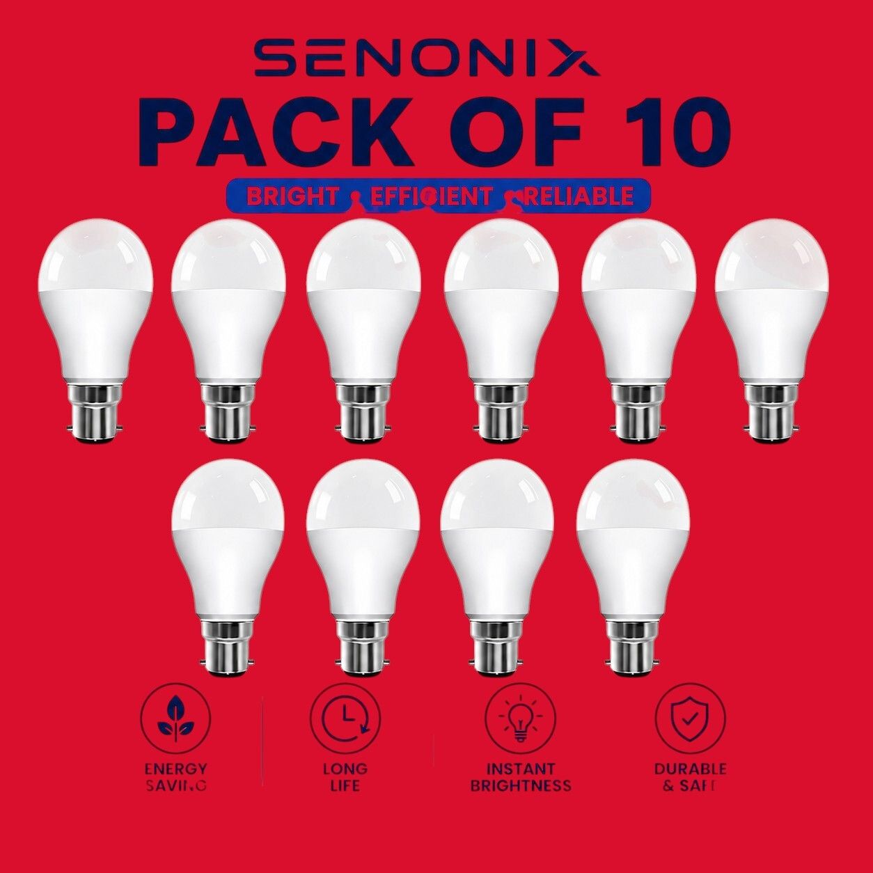 senonix 10 W Basic Round 2 Pin LED Bulb-picture-12