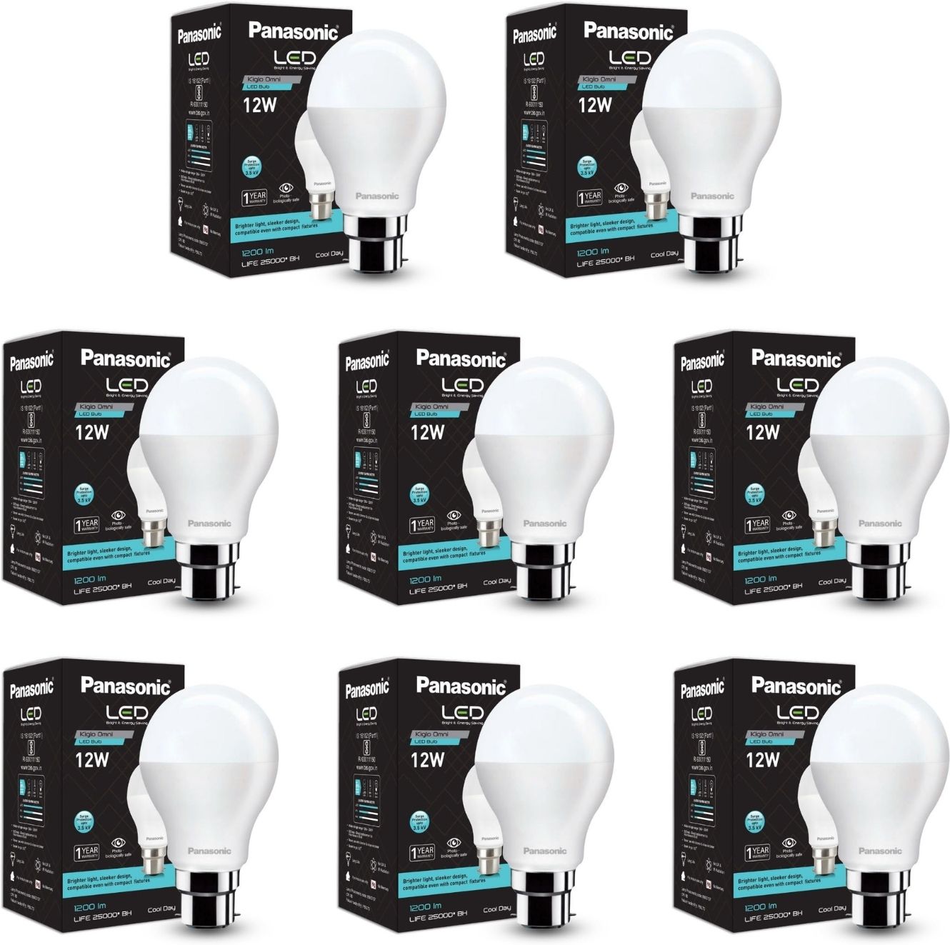 panasonic 12 W Eye Safety Compliance Mushroom B22 LED Bulb-picture-35