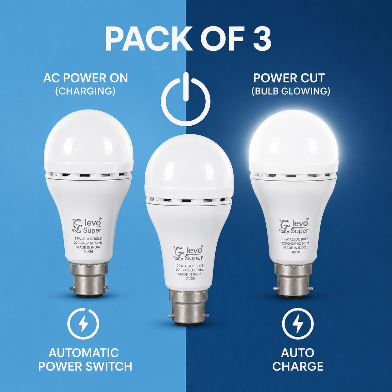 glevo 12 W Inverter Globe B22 LED Bulb-picture-19
