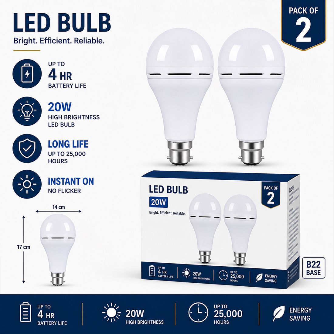 eve hanger 20 W Eye Safety Compliance, Inverter Arbitrary B22 Inverter Bulb-picture-18