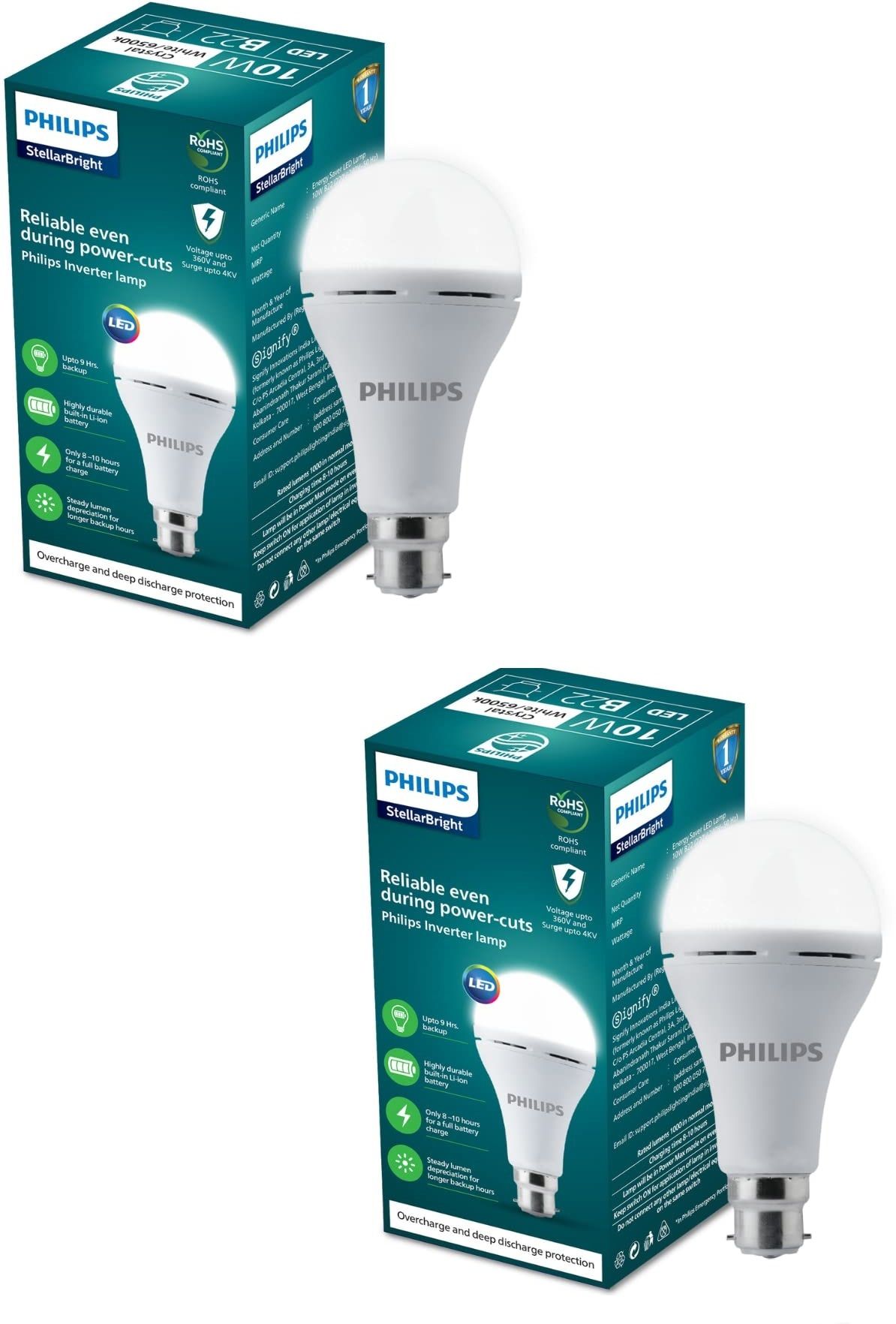 philips 10 W Inverter Round B22 Inverter Bulb-picture-20
