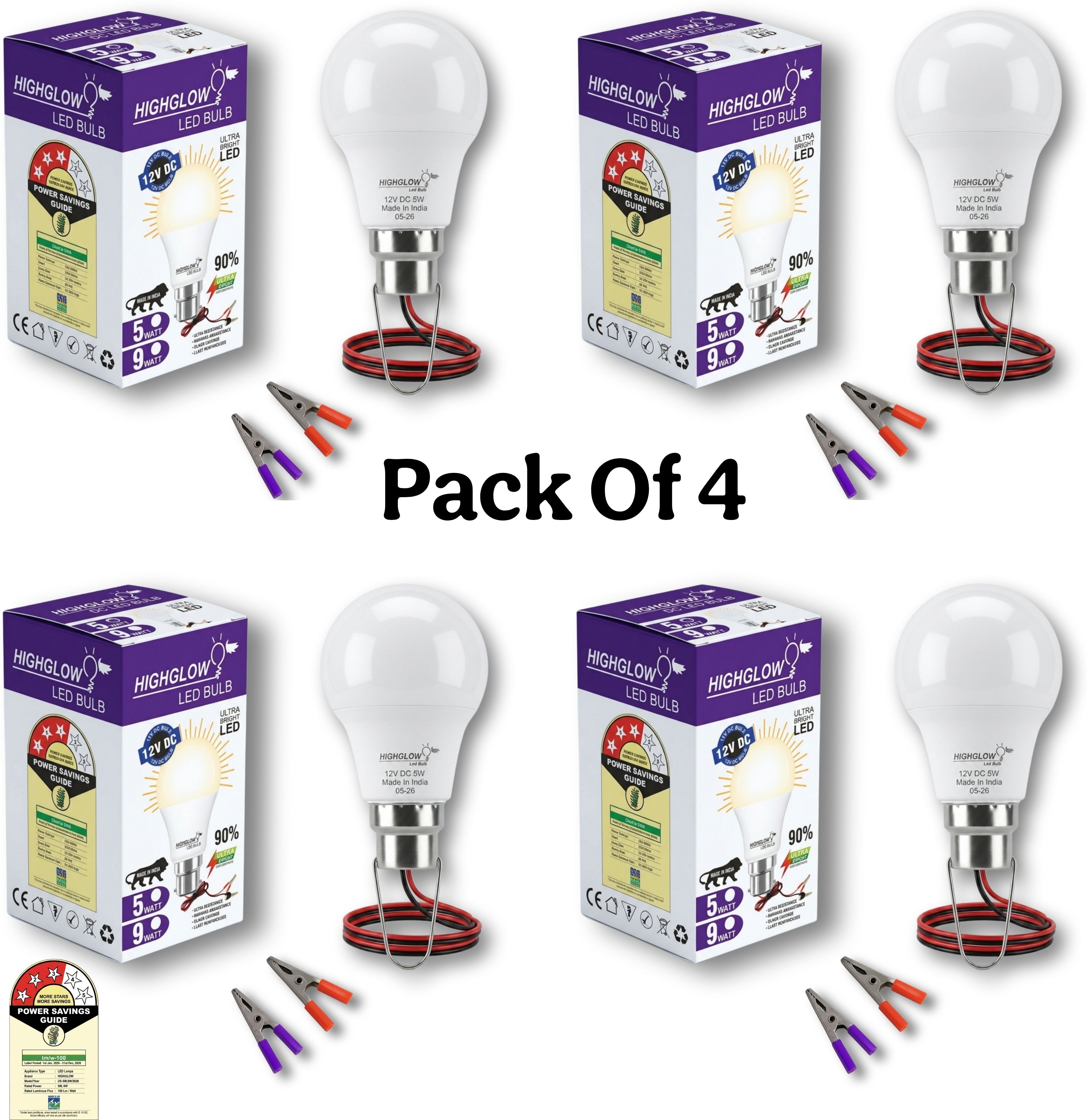 highglow 5 W Basic Round 2 Pin LED Bulb-picture-41