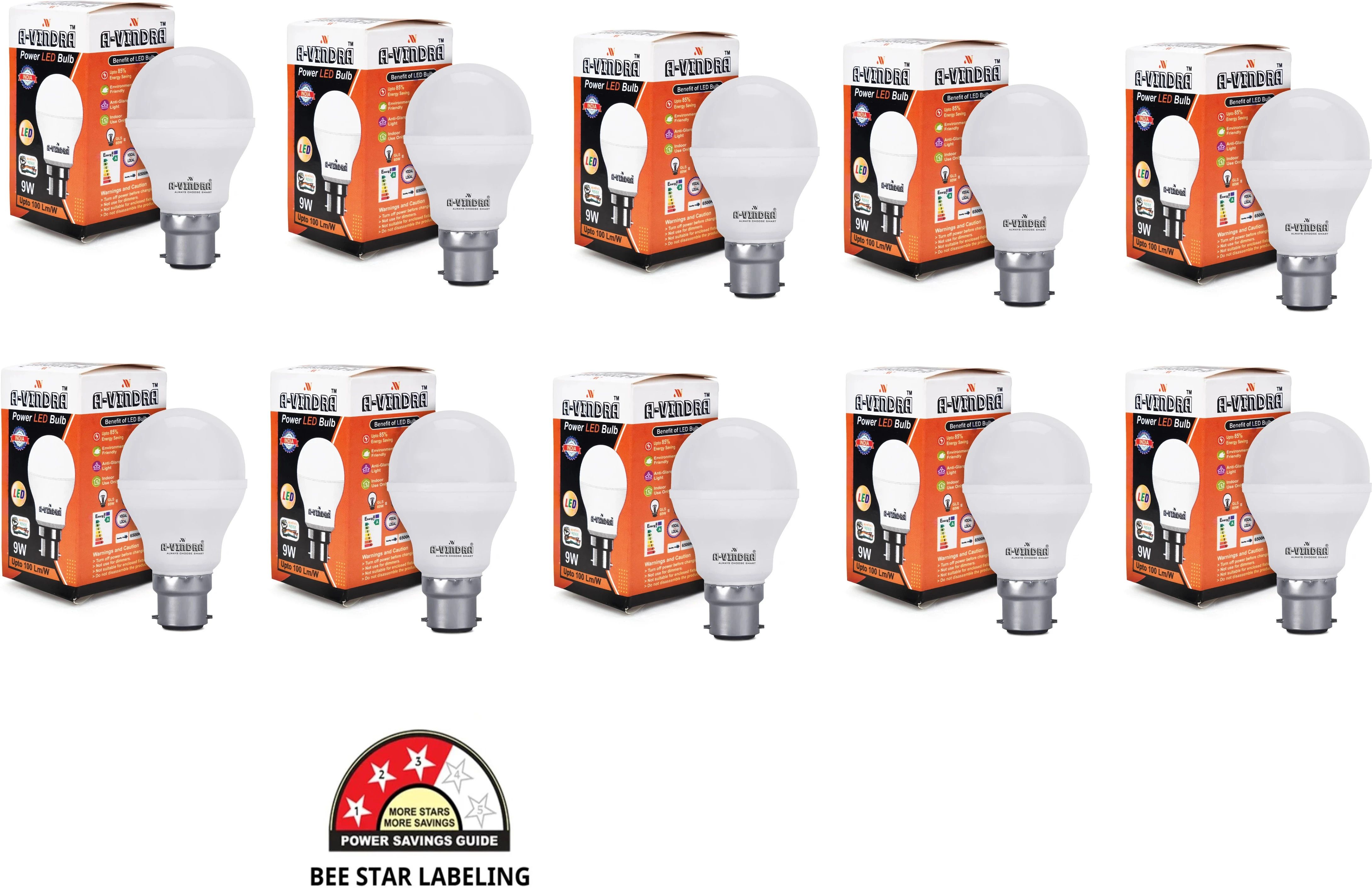9 W Basic Round B22 LED Bulb-image-46