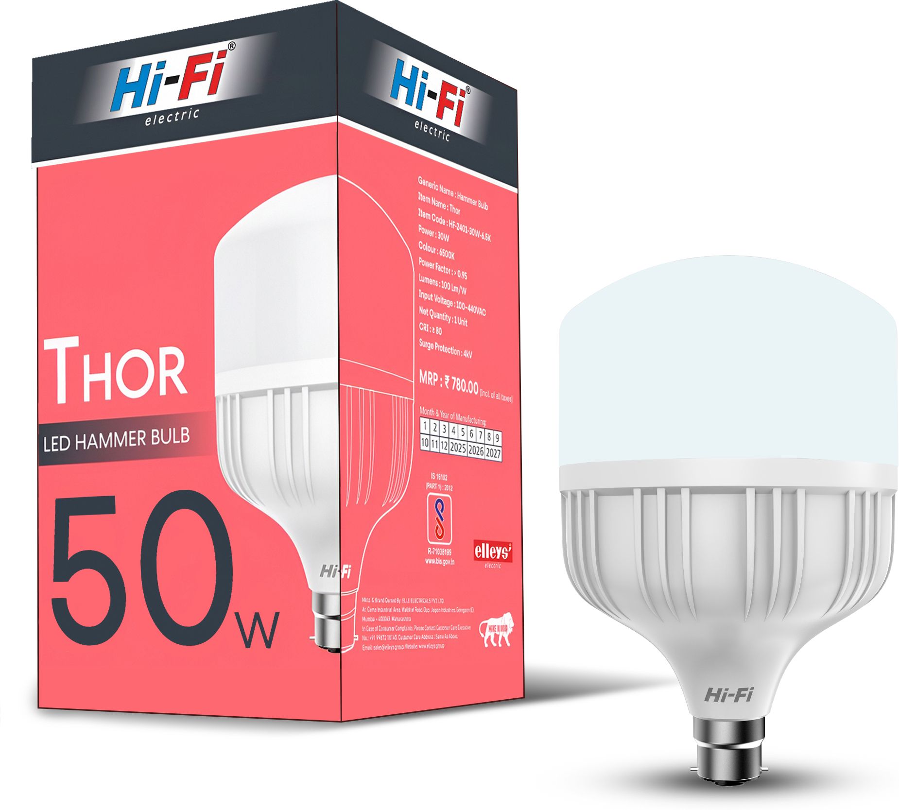 50 W Basic Round B22 LED Bulb-image-15