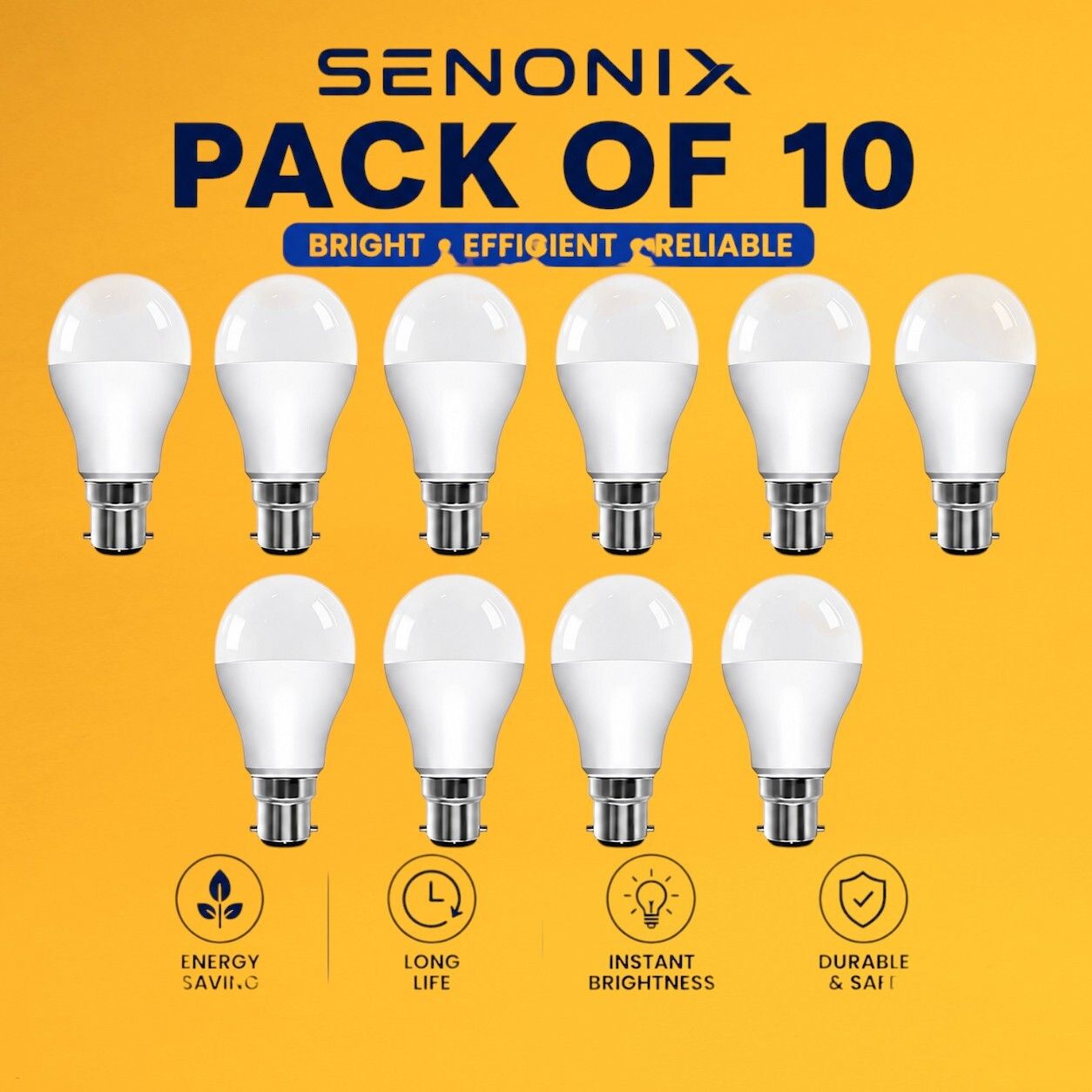 senonix 10 W Basic Round 2 Pin LED Bulb-picture-43