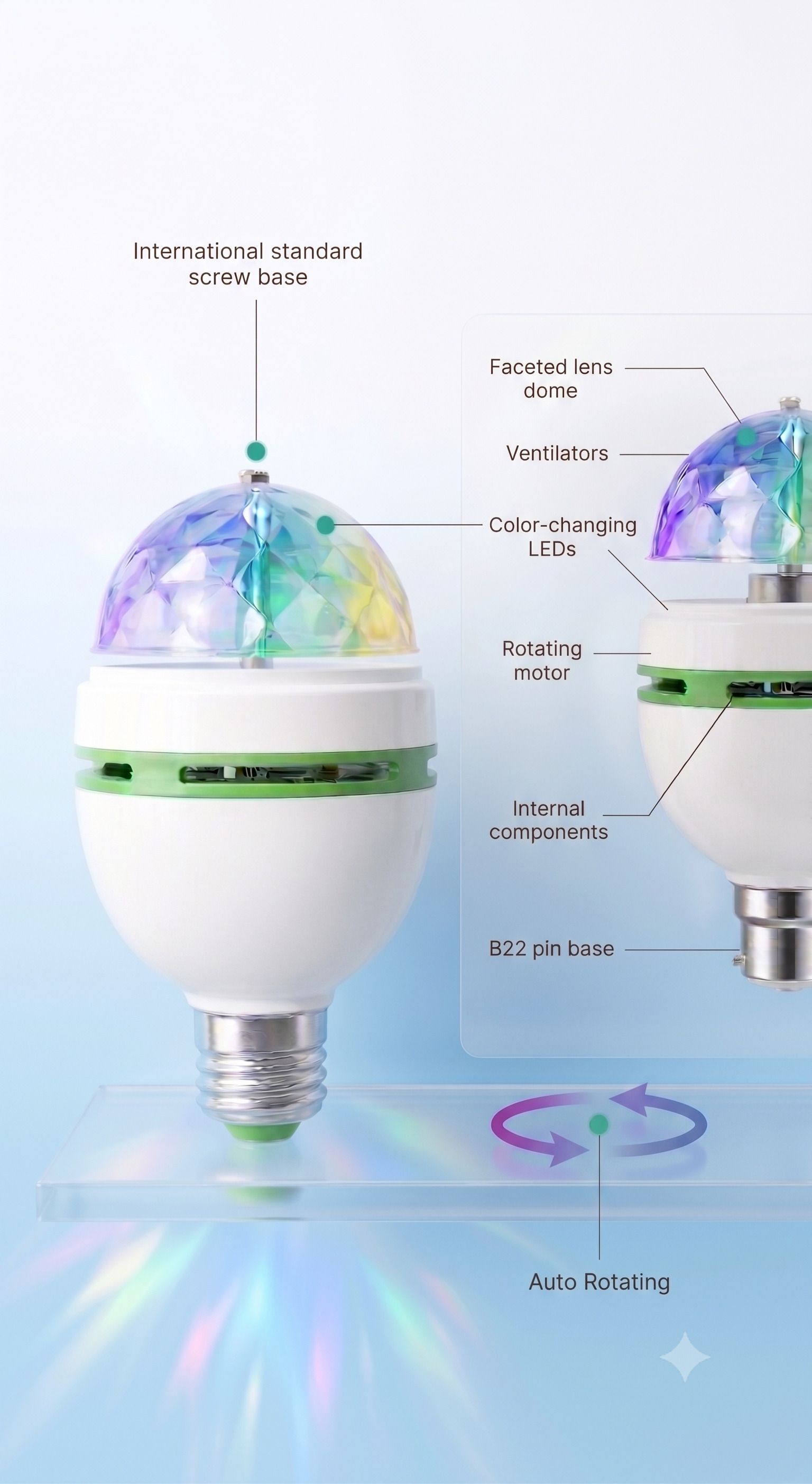 everglow 3 W Basic U-Tube B22 LED Bulb-picture-29