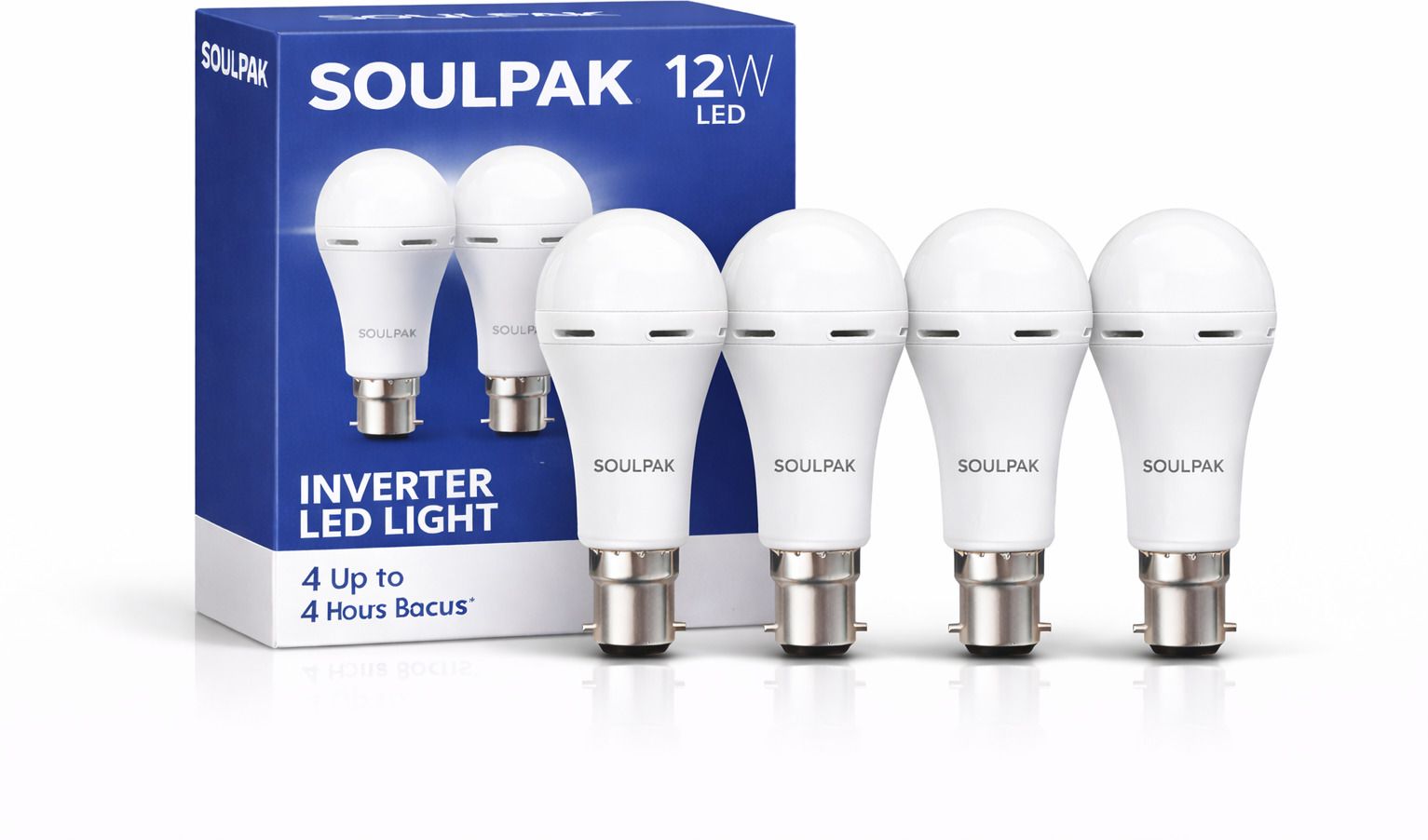 12 W Inverter, Eye Safety Compliance Round B22 D Inverter Bulb