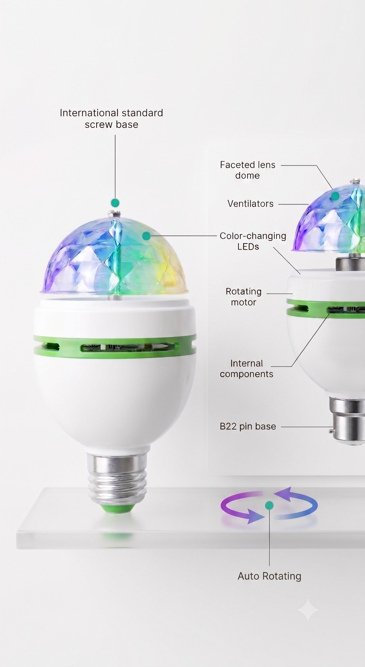 everglow 3 W Basic U-Tube B22 LED Bulb-picture-36