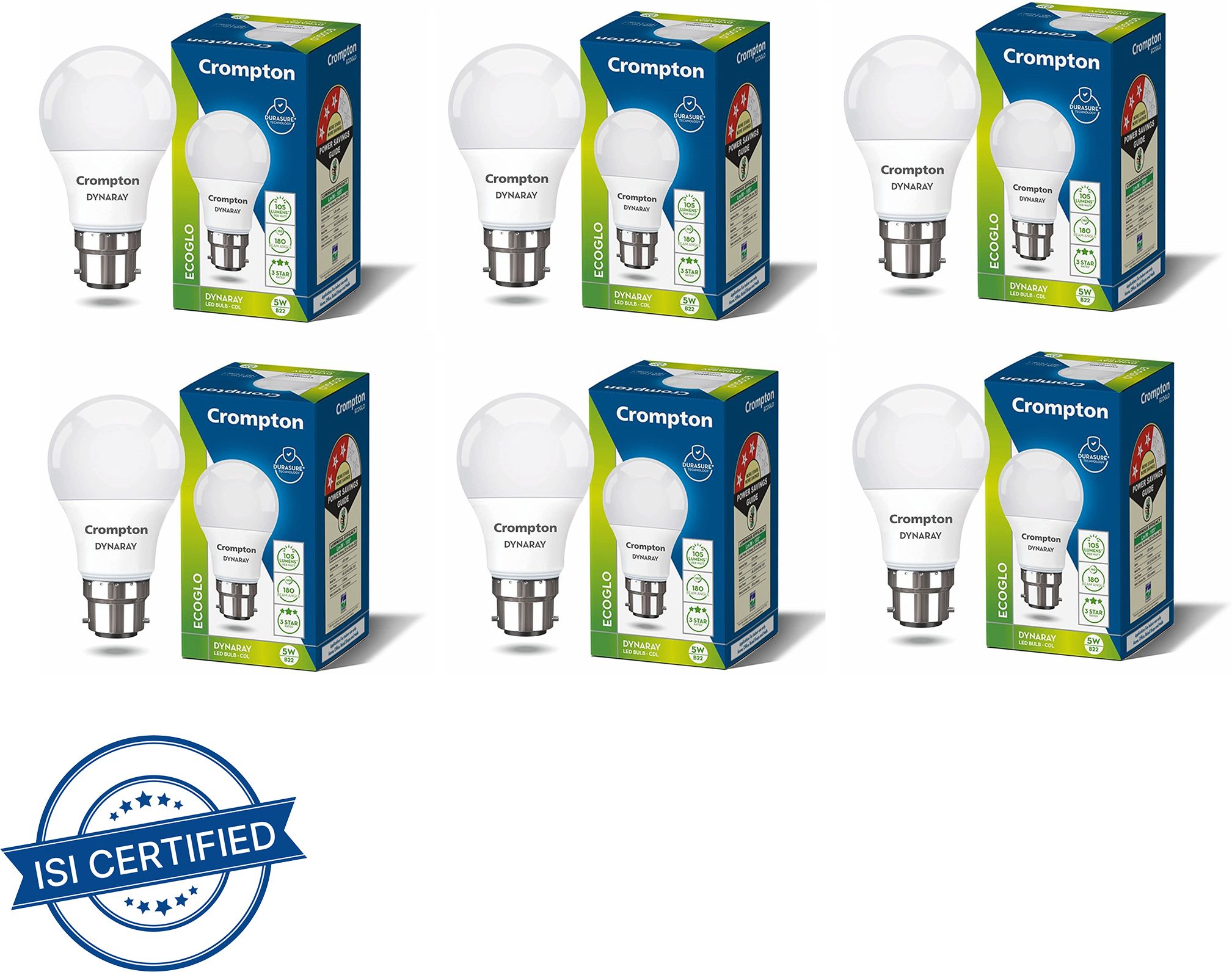 crompton 5 W Basic Standard B22 LED Bulb-picture-10