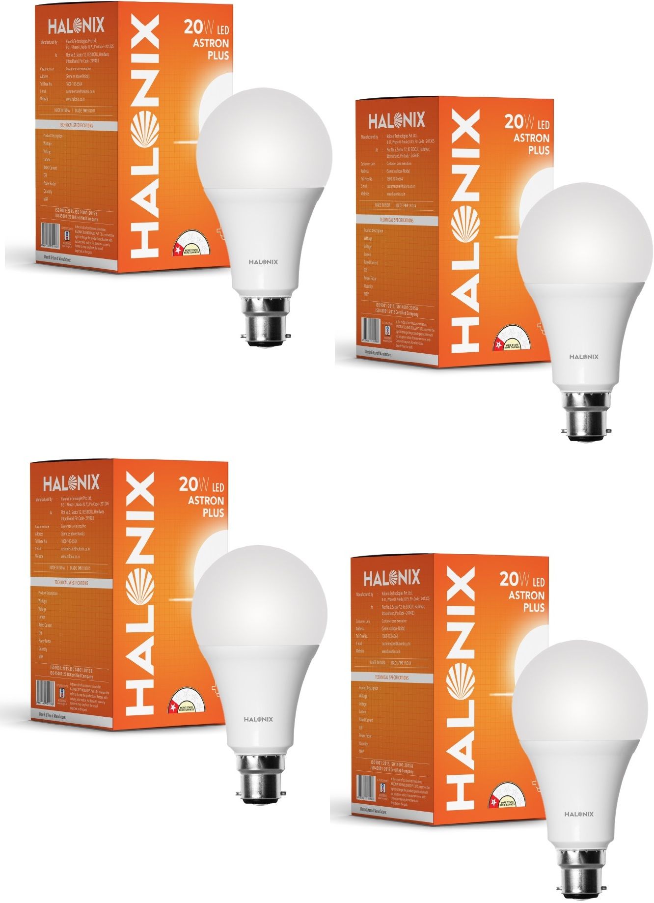 halonix 20 W Basic Round B22 D LED Bulb-picture-18
