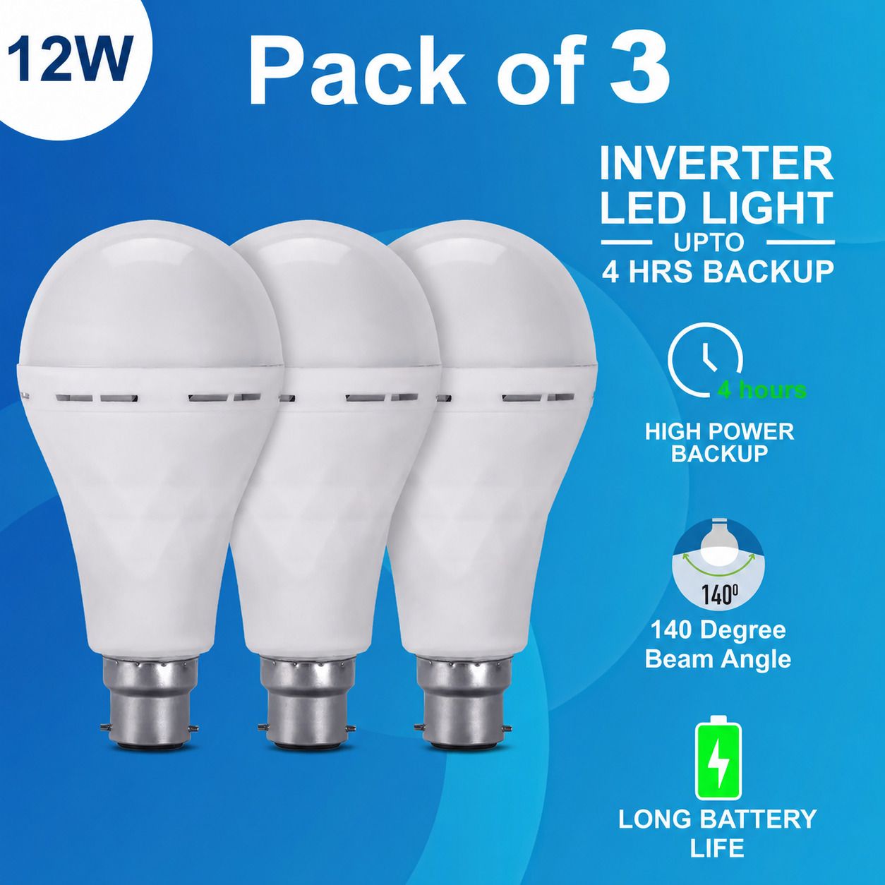 hotshell 12 W Inverter Standard B22 D LED Bulb-picture-18