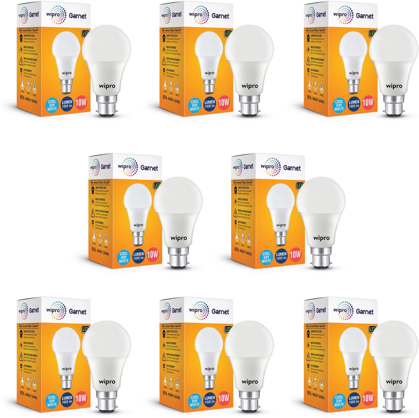 wipro 10 W Basic Standard B22 LED Bulb-picture-22