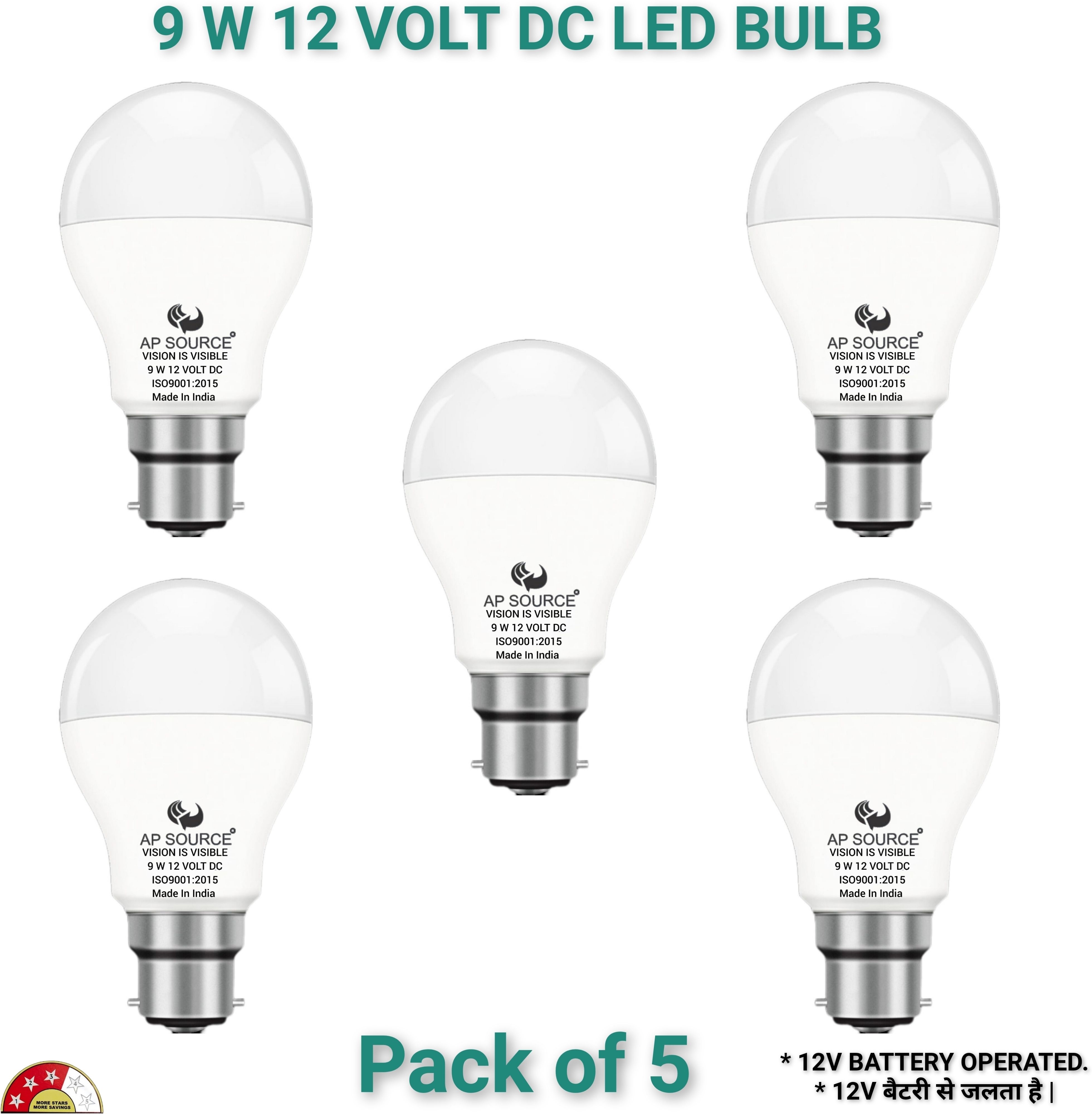ap source 9 W Basic Round B22 LED Bulb-picture-27