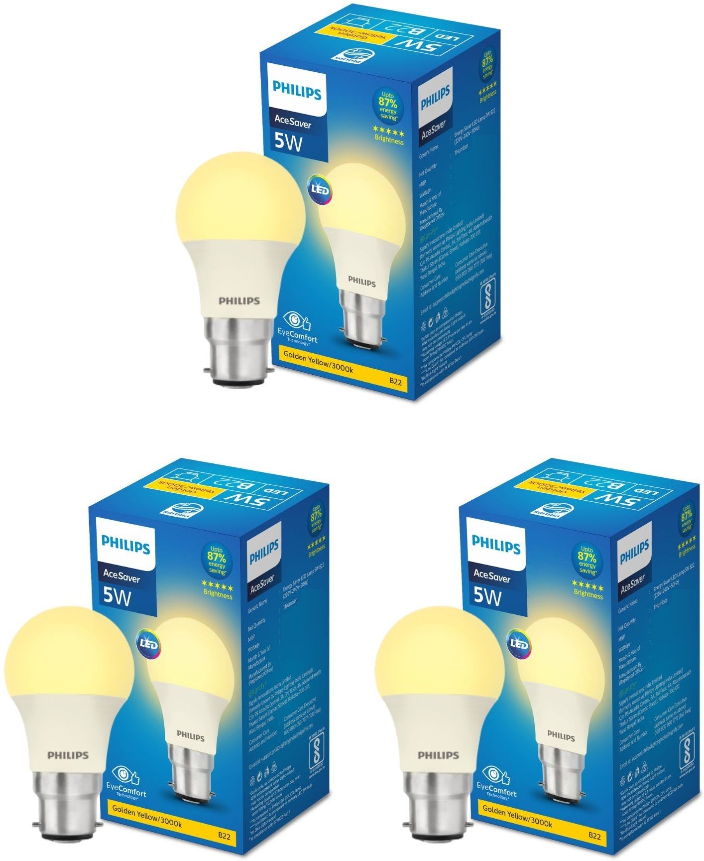 philips 5 W Basic Round B22 LED Bulb-picture-21