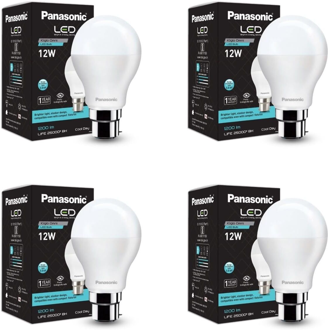panasonic 12 W Eye Safety Compliance Round B22 LED Bulb-picture-7