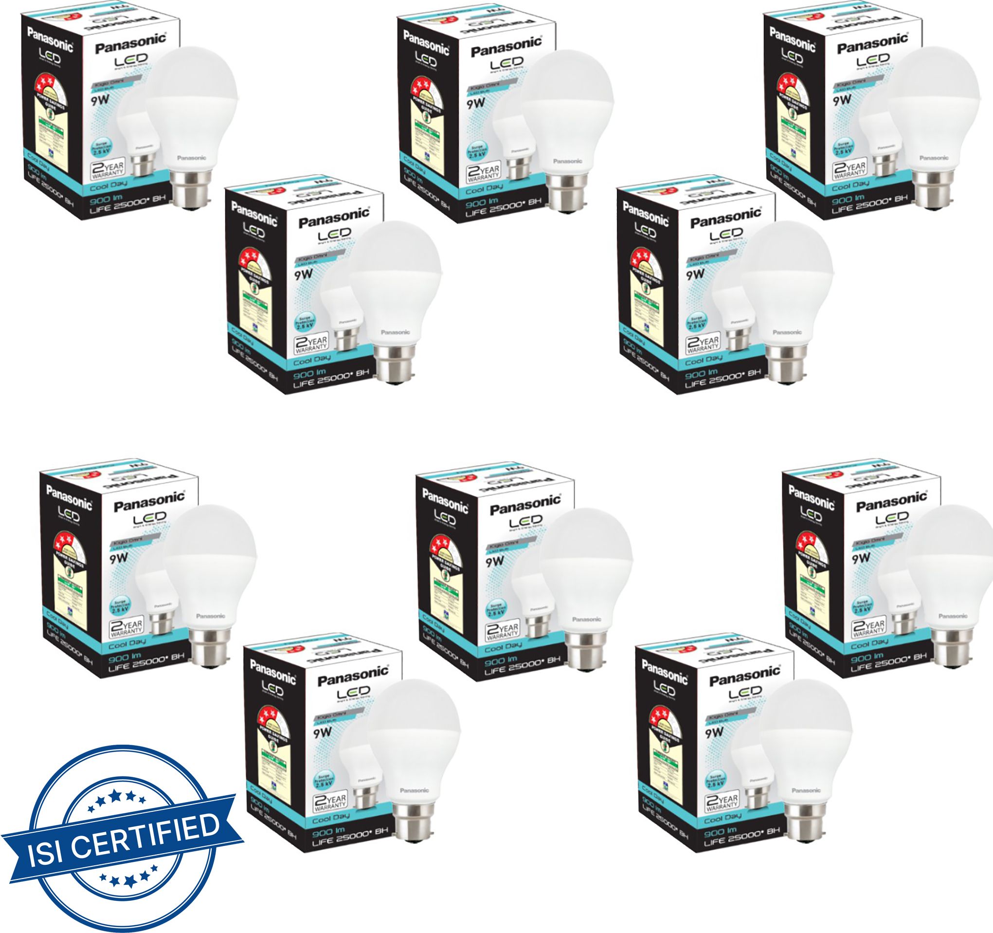 panasonic 9 W Basic Round B22 LED Bulb-picture-22