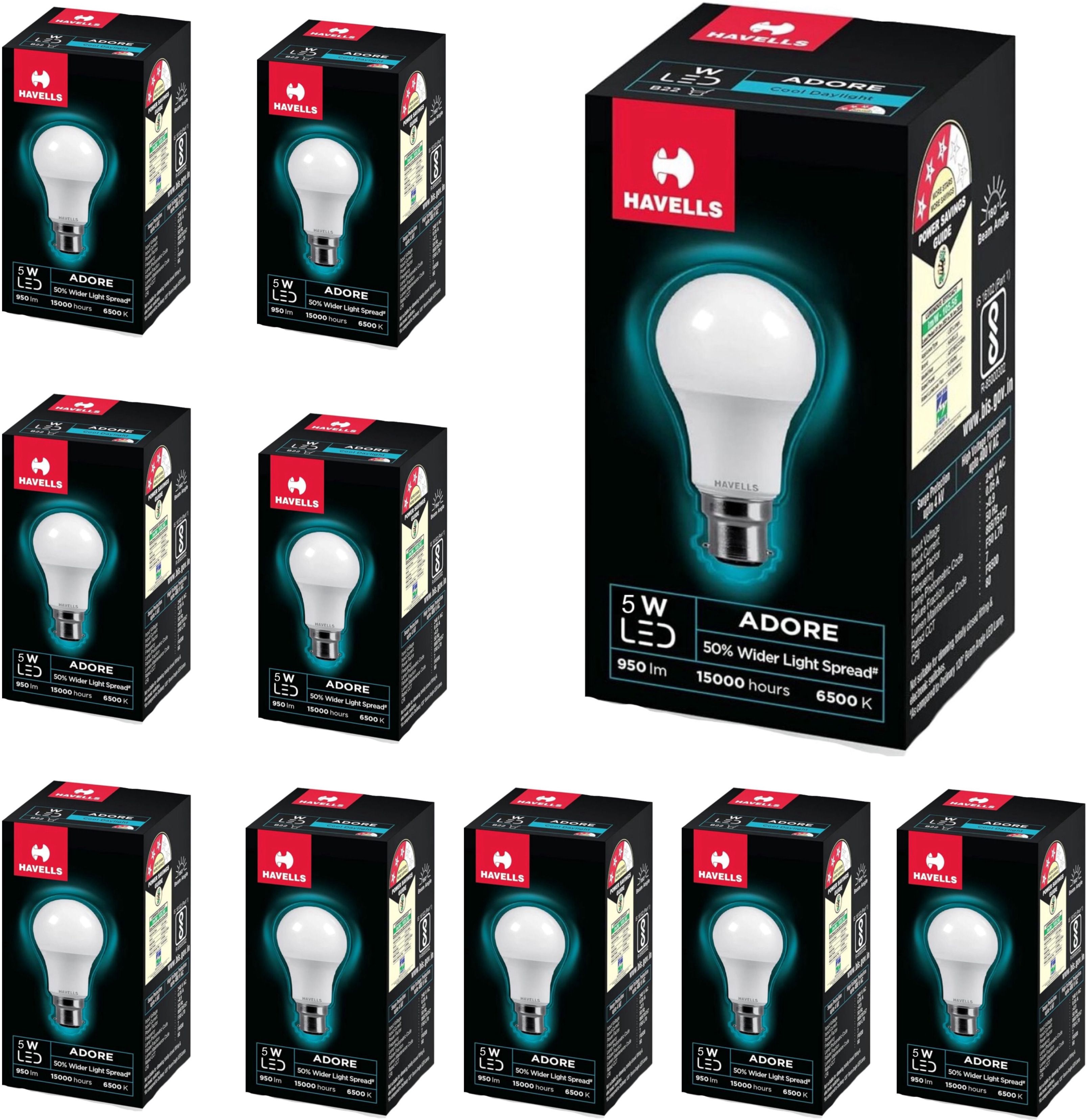 havells 5 W Basic Round B22 LED Bulb-picture-12
