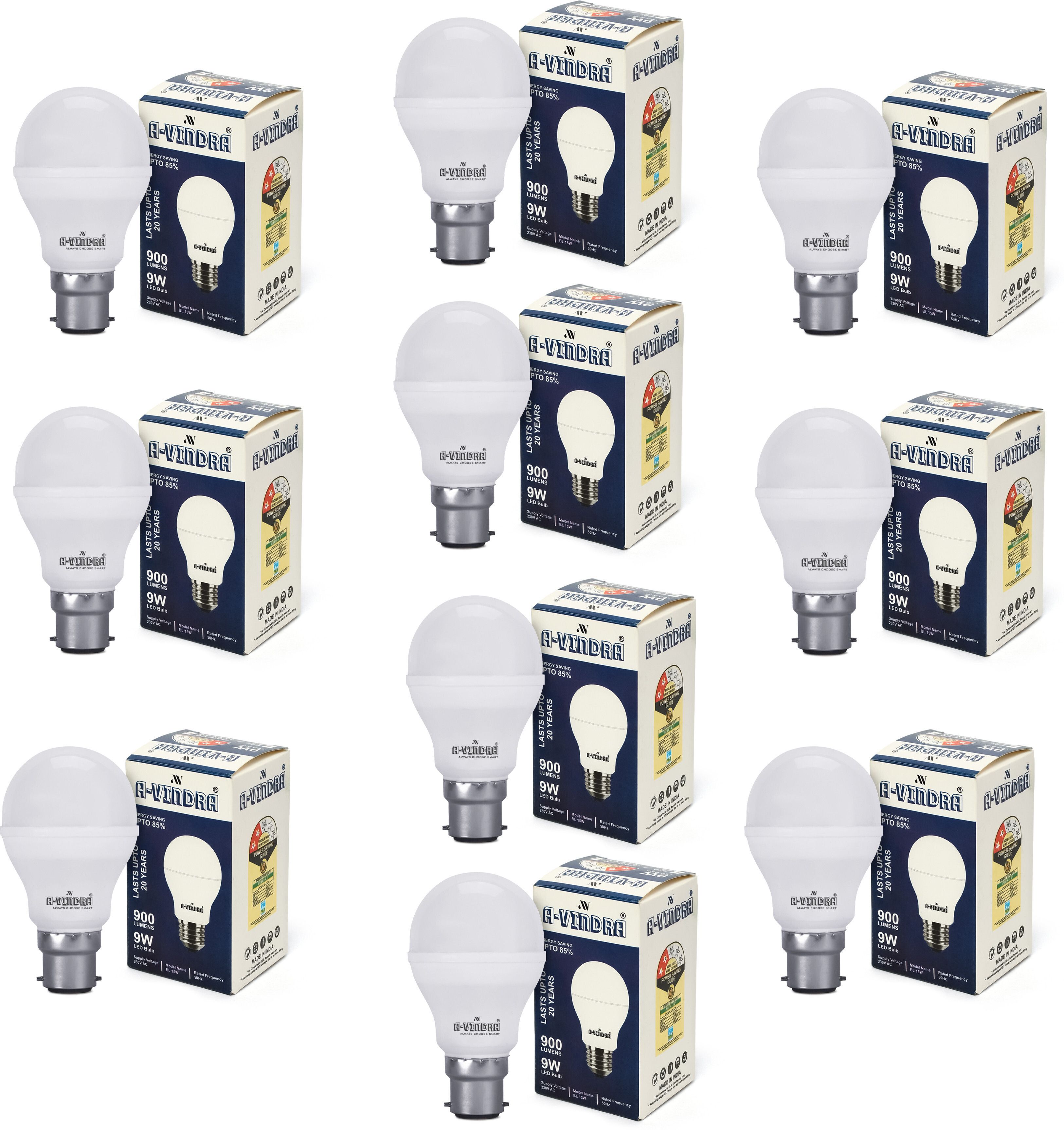 9 W Basic Round B22 LED Bulb-image-34