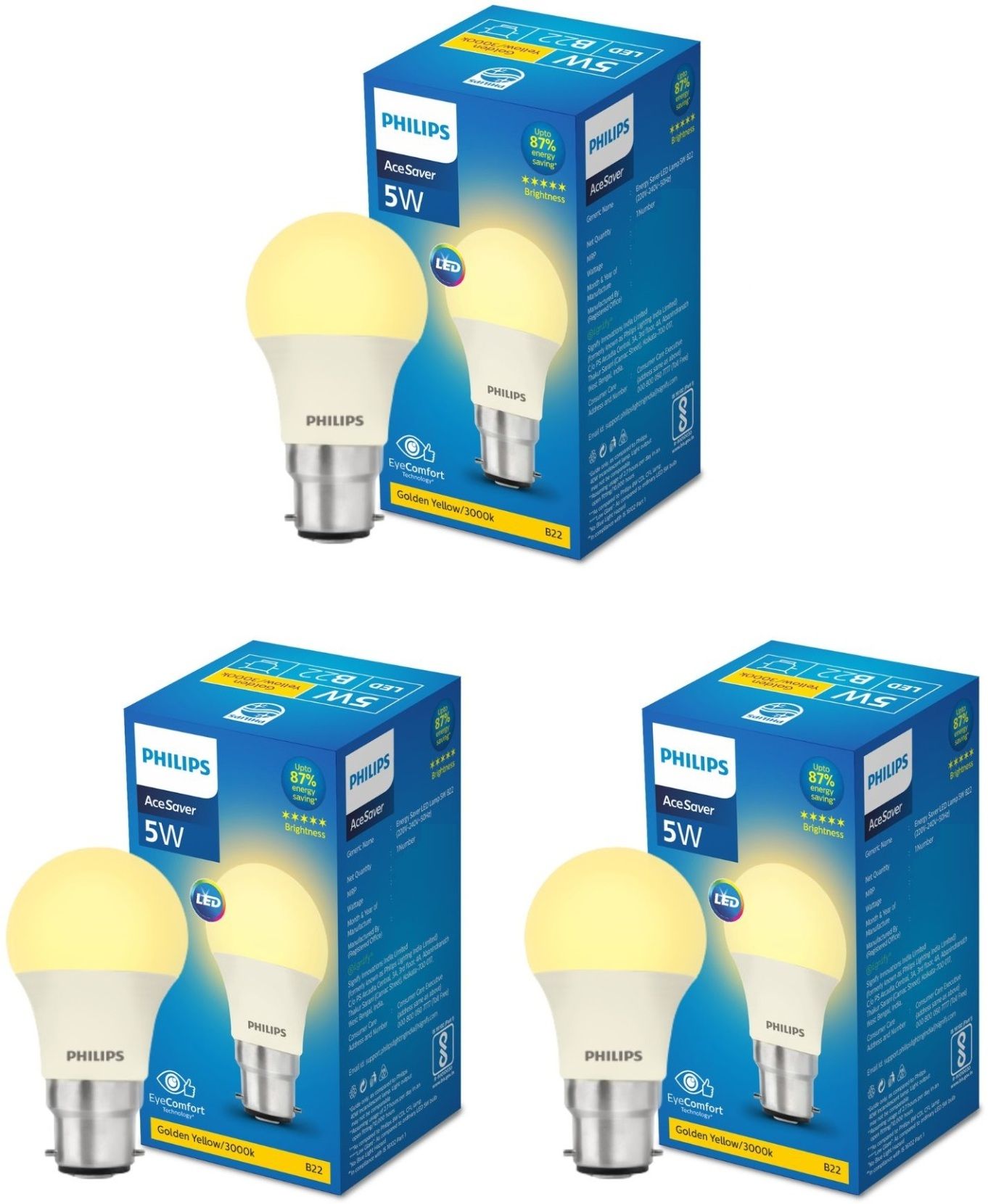 philips 5 W Basic Round B22 LED Bulb-picture-36